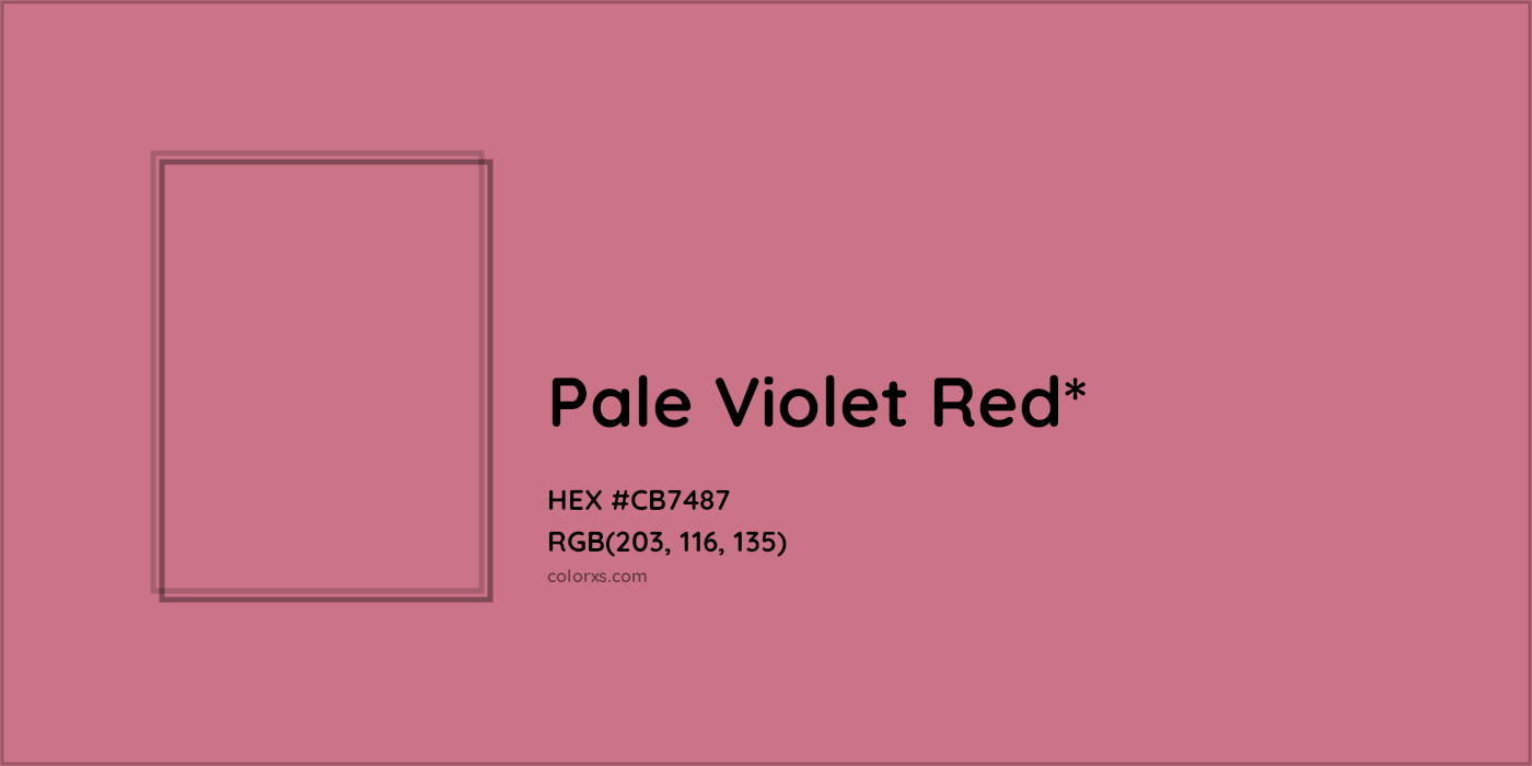 HEX #CB7487 Color Name, Color Code, Palettes, Similar Paints, Images