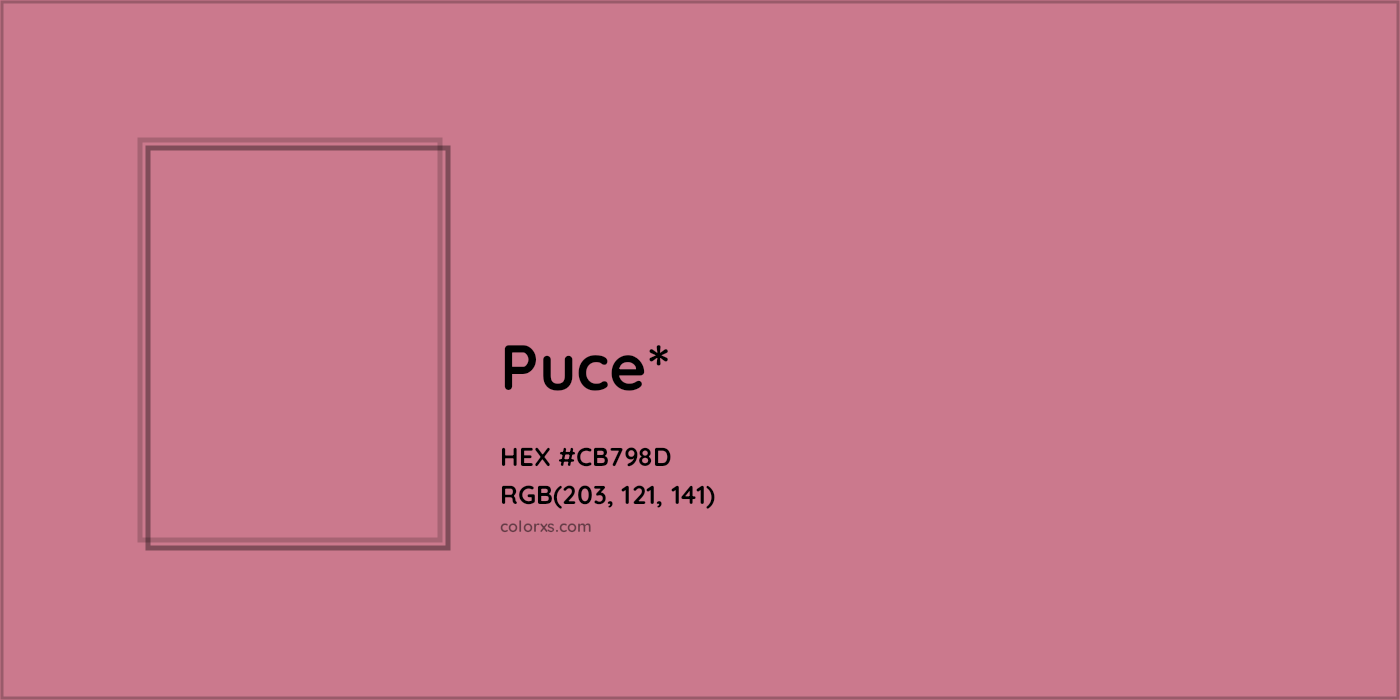 HEX #CB798D Color Name, Color Code, Palettes, Similar Paints, Images