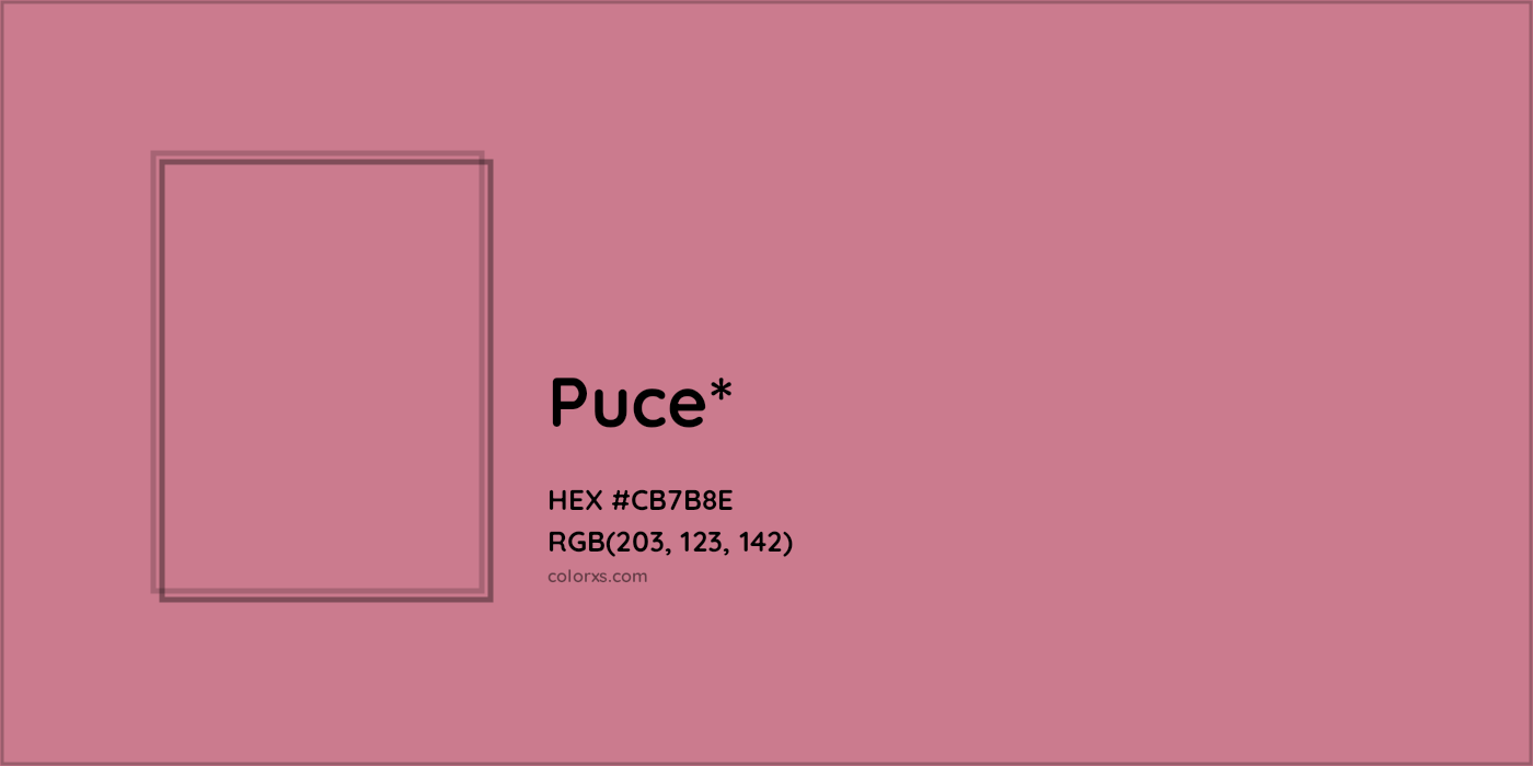 HEX #CB7B8E Color Name, Color Code, Palettes, Similar Paints, Images