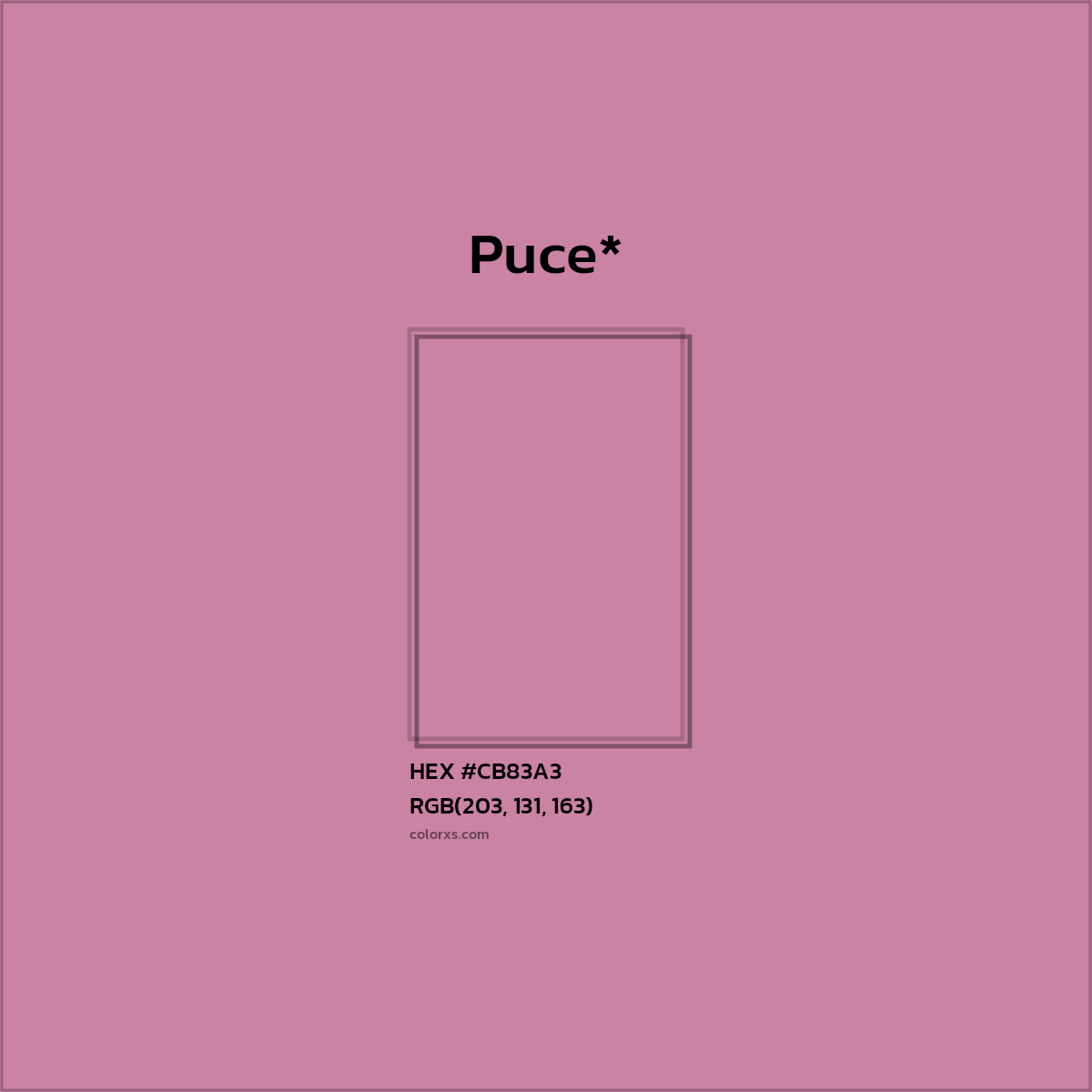 HEX #CB83A3 Color Name, Color Code, Palettes, Similar Paints, Images