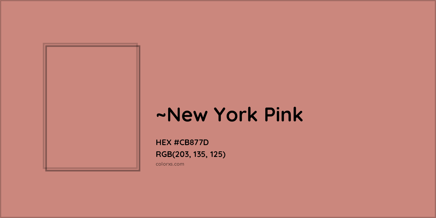 HEX #CB877D Color Name, Color Code, Palettes, Similar Paints, Images