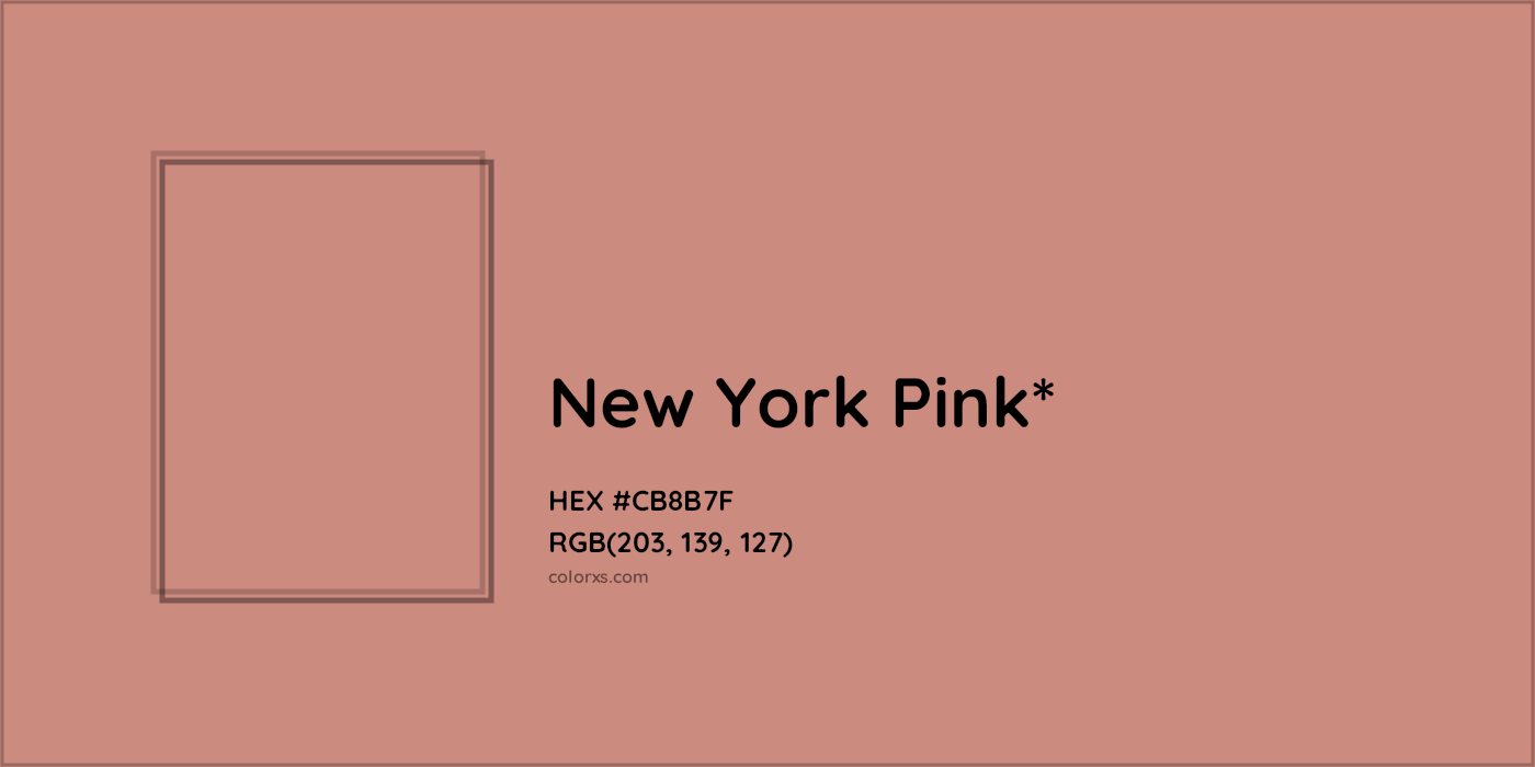 HEX #CB8B7F Color Name, Color Code, Palettes, Similar Paints, Images