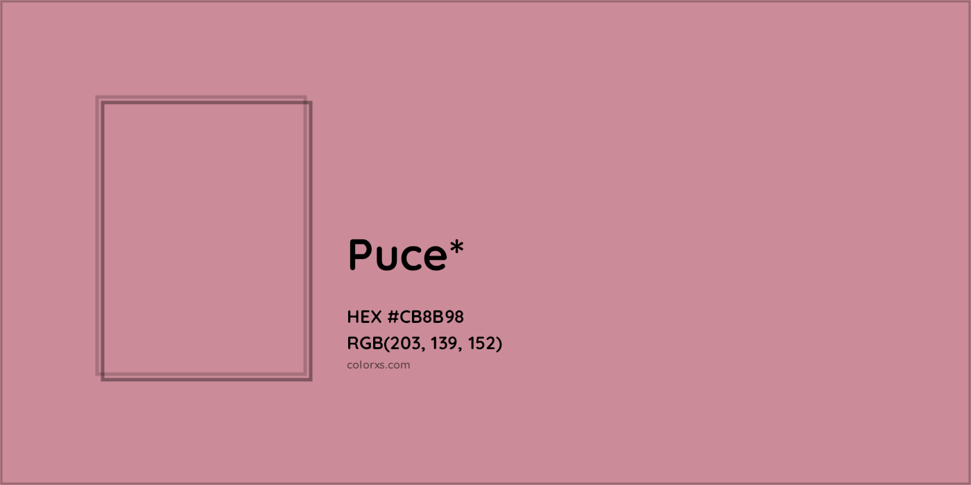 HEX #CB8B98 Color Name, Color Code, Palettes, Similar Paints, Images