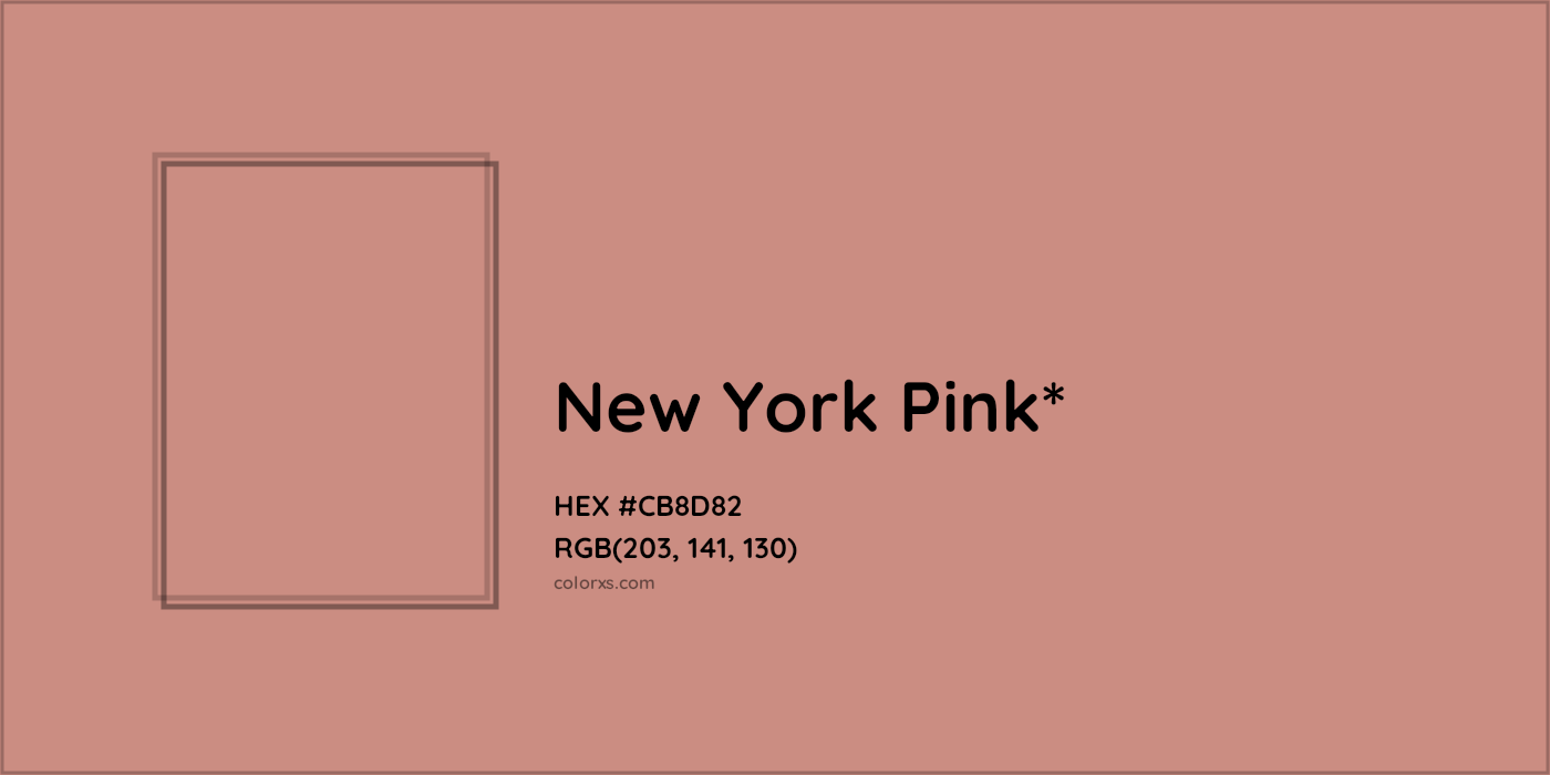 HEX #CB8D82 Color Name, Color Code, Palettes, Similar Paints, Images