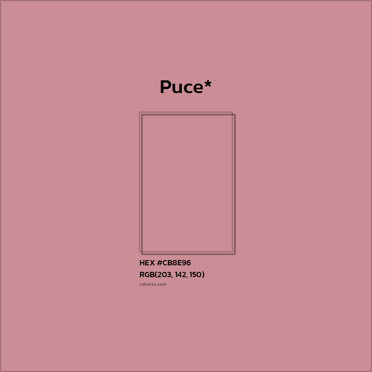 HEX #CB8E96 Color Name, Color Code, Palettes, Similar Paints, Images