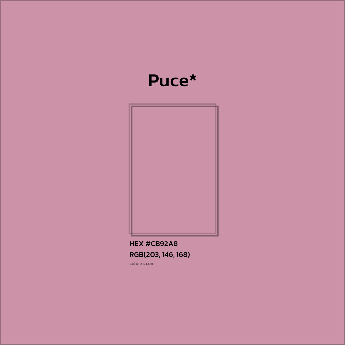 HEX #CB92A8 Color Name, Color Code, Palettes, Similar Paints, Images