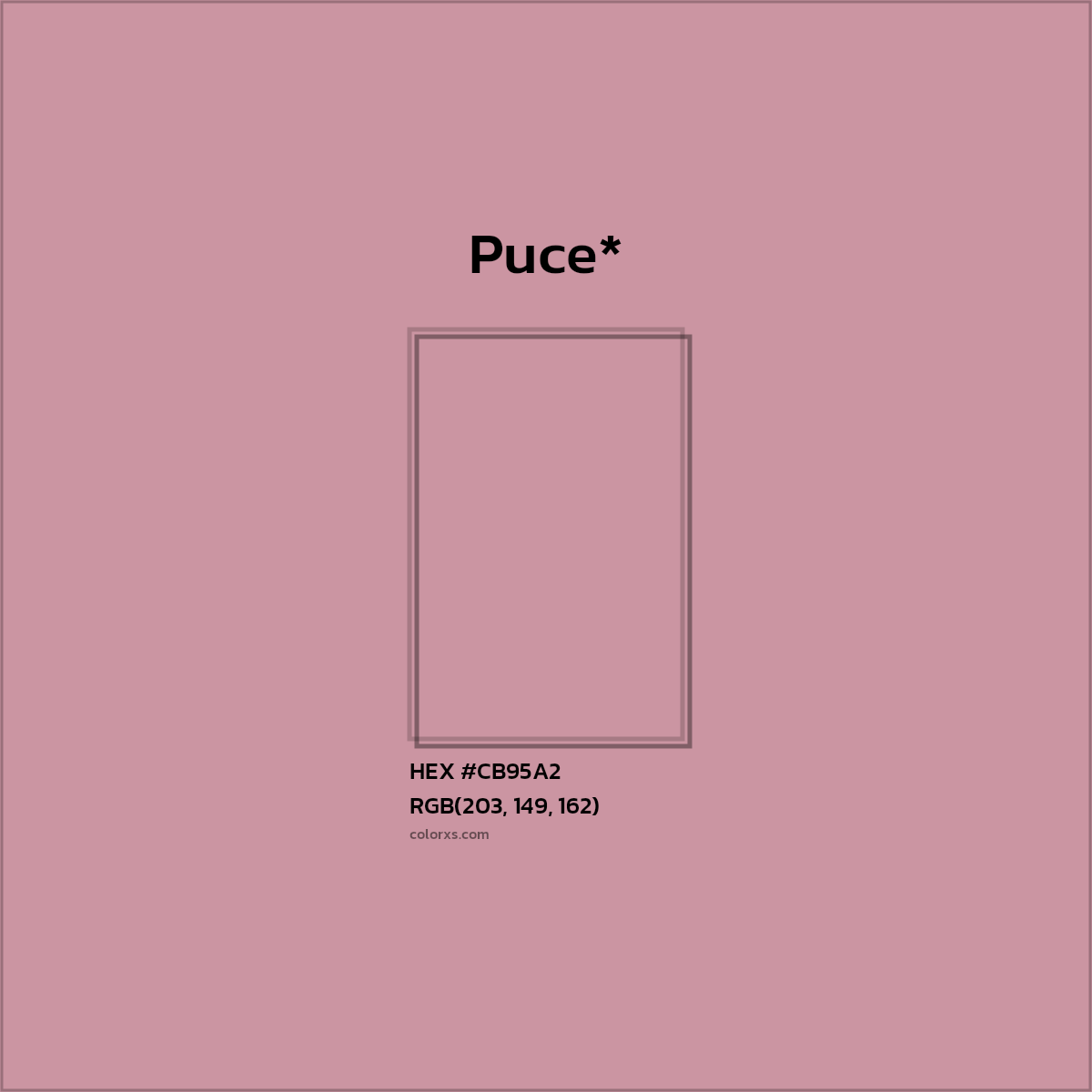 HEX #CB95A2 Color Name, Color Code, Palettes, Similar Paints, Images