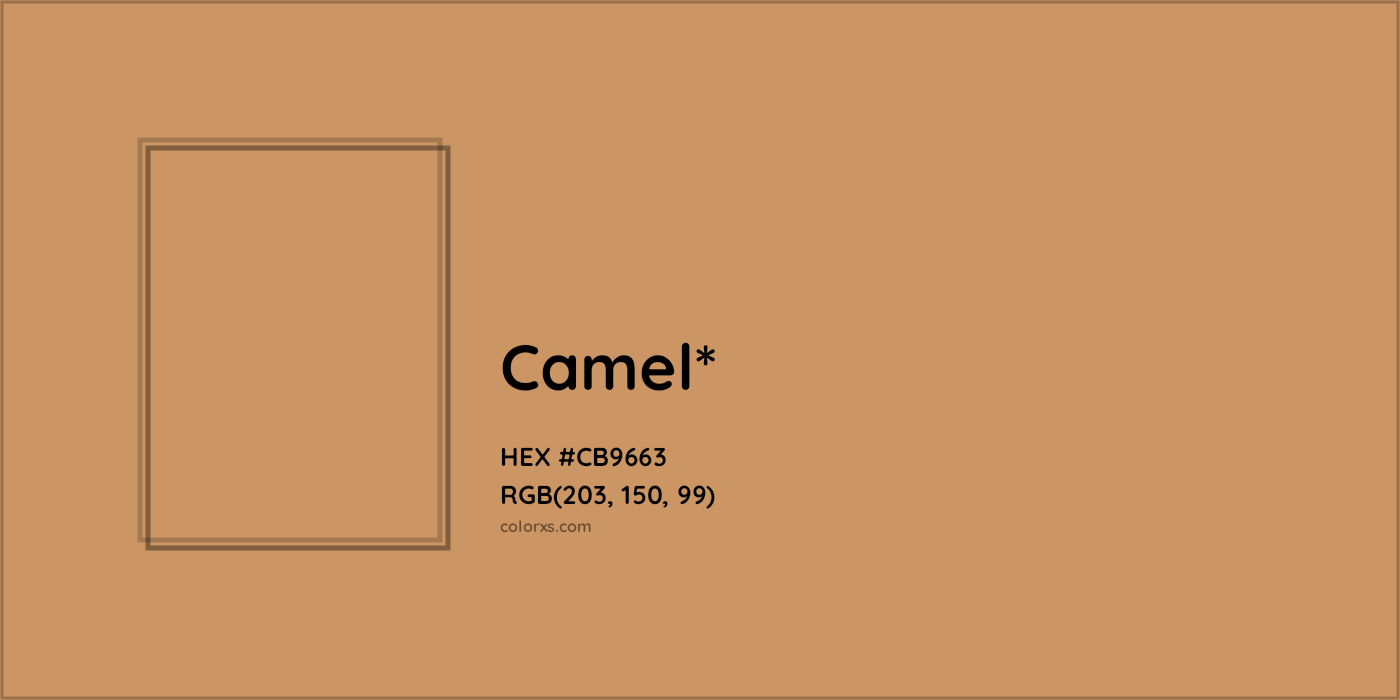 HEX #CB9663 Color Name, Color Code, Palettes, Similar Paints, Images