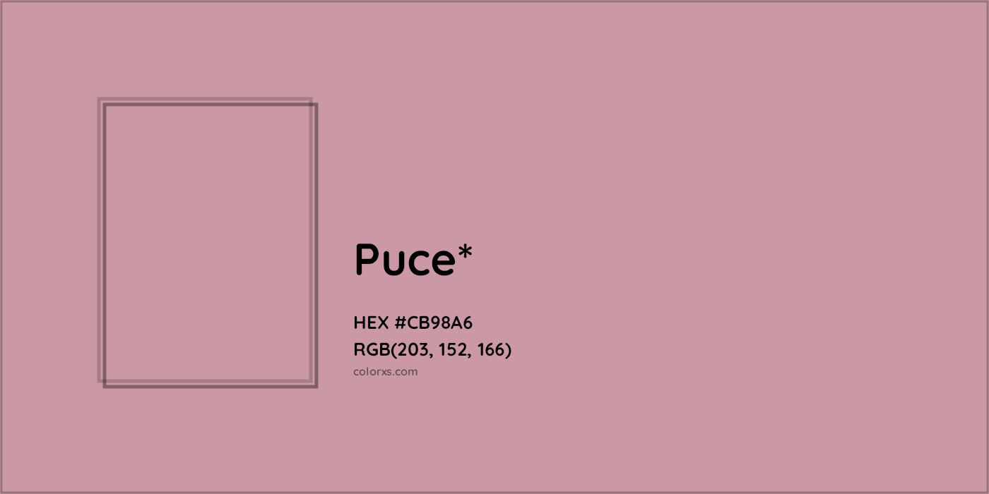 HEX #CB98A6 Color Name, Color Code, Palettes, Similar Paints, Images