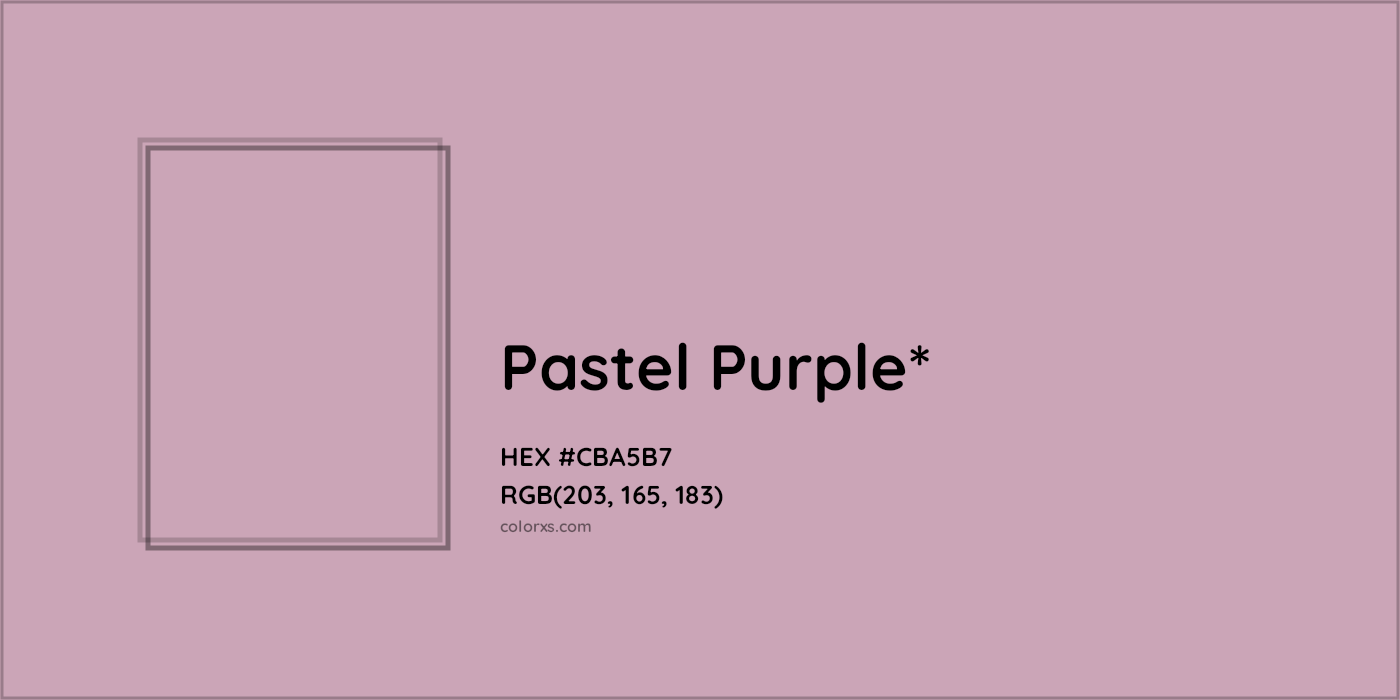 HEX #CBA5B7 Color Name, Color Code, Palettes, Similar Paints, Images