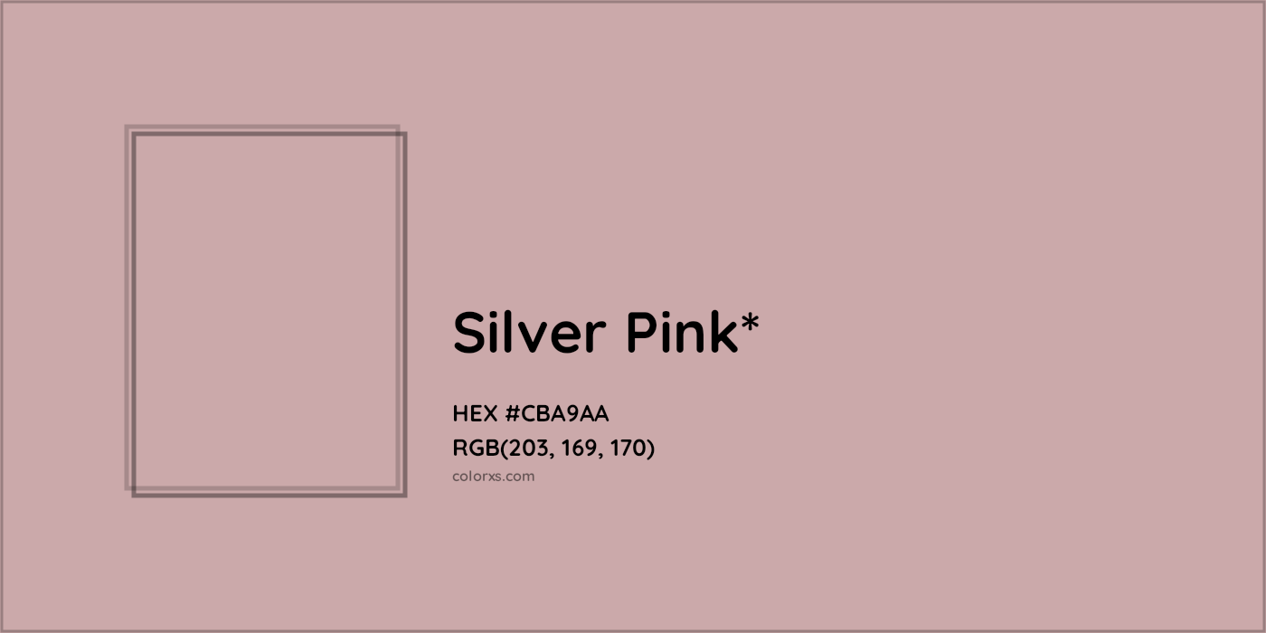 HEX #CBA9AA Color Name, Color Code, Palettes, Similar Paints, Images