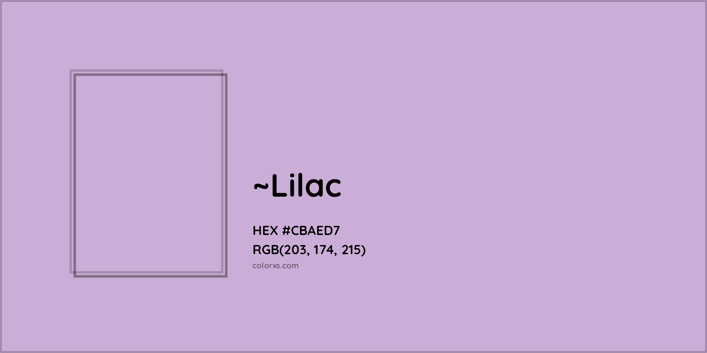 HEX #CBAED7 Color Name, Color Code, Palettes, Similar Paints, Images