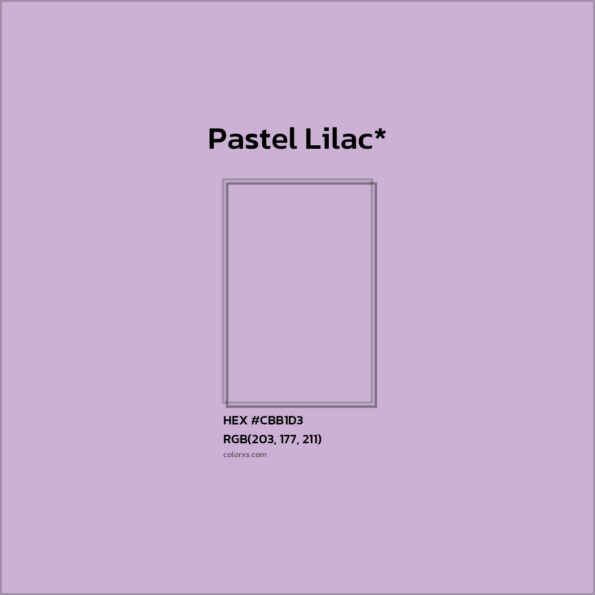 HEX #CBB1D3 Color Name, Color Code, Palettes, Similar Paints, Images
