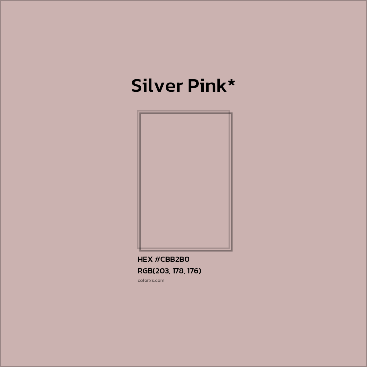 HEX #CBB2B0 Color Name, Color Code, Palettes, Similar Paints, Images