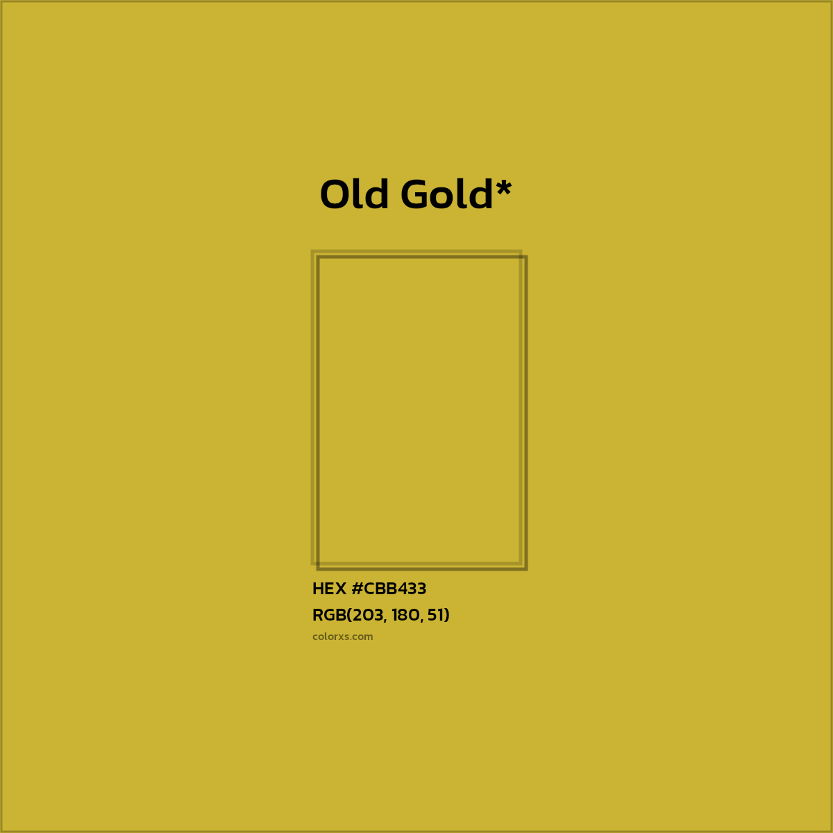 HEX #CBB433 Color Name, Color Code, Palettes, Similar Paints, Images