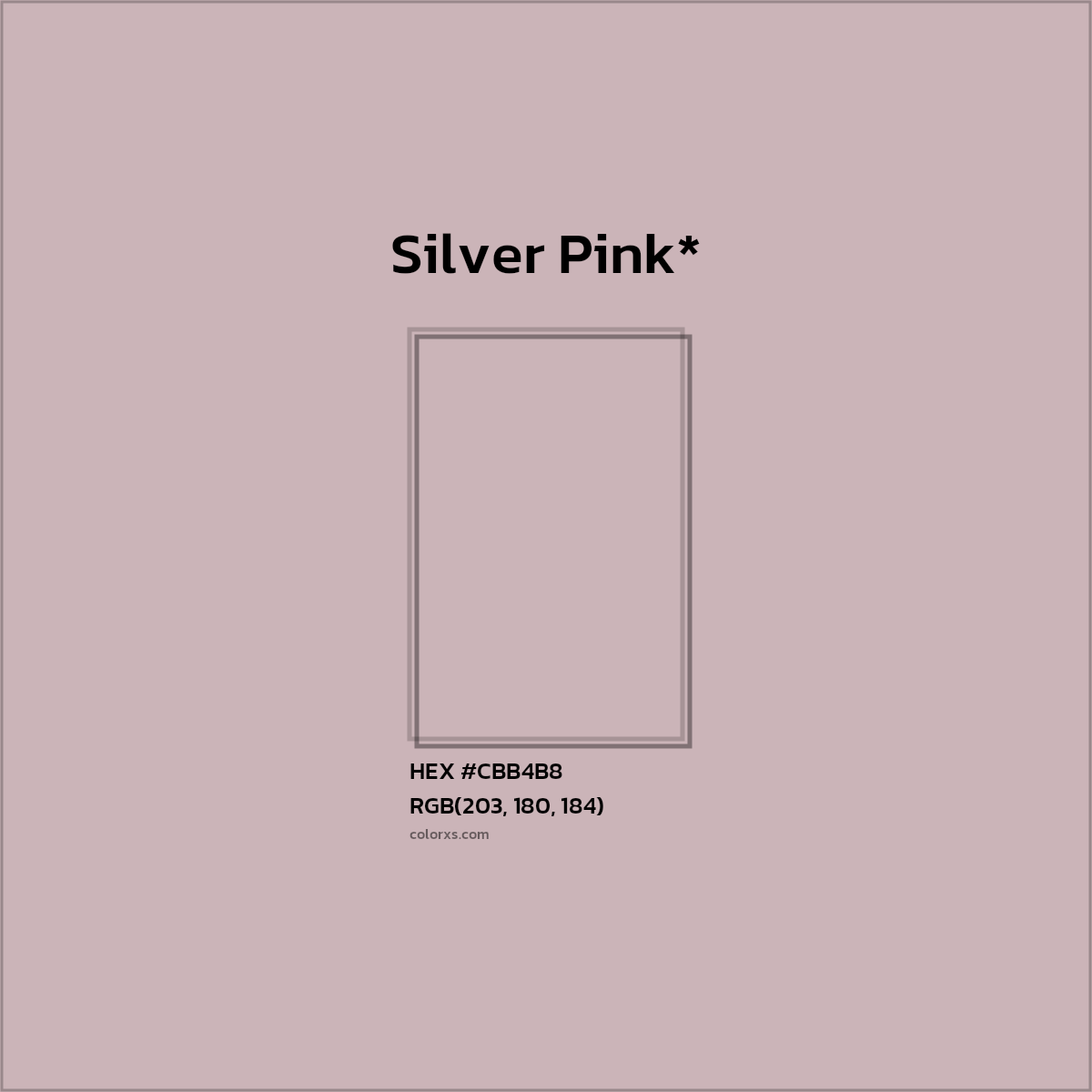 HEX #CBB4B8 Color Name, Color Code, Palettes, Similar Paints, Images