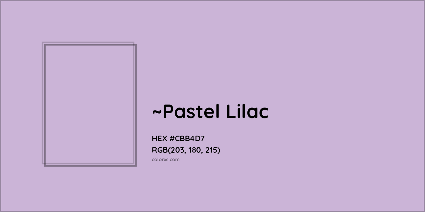 HEX #CBB4D7 Color Name, Color Code, Palettes, Similar Paints, Images