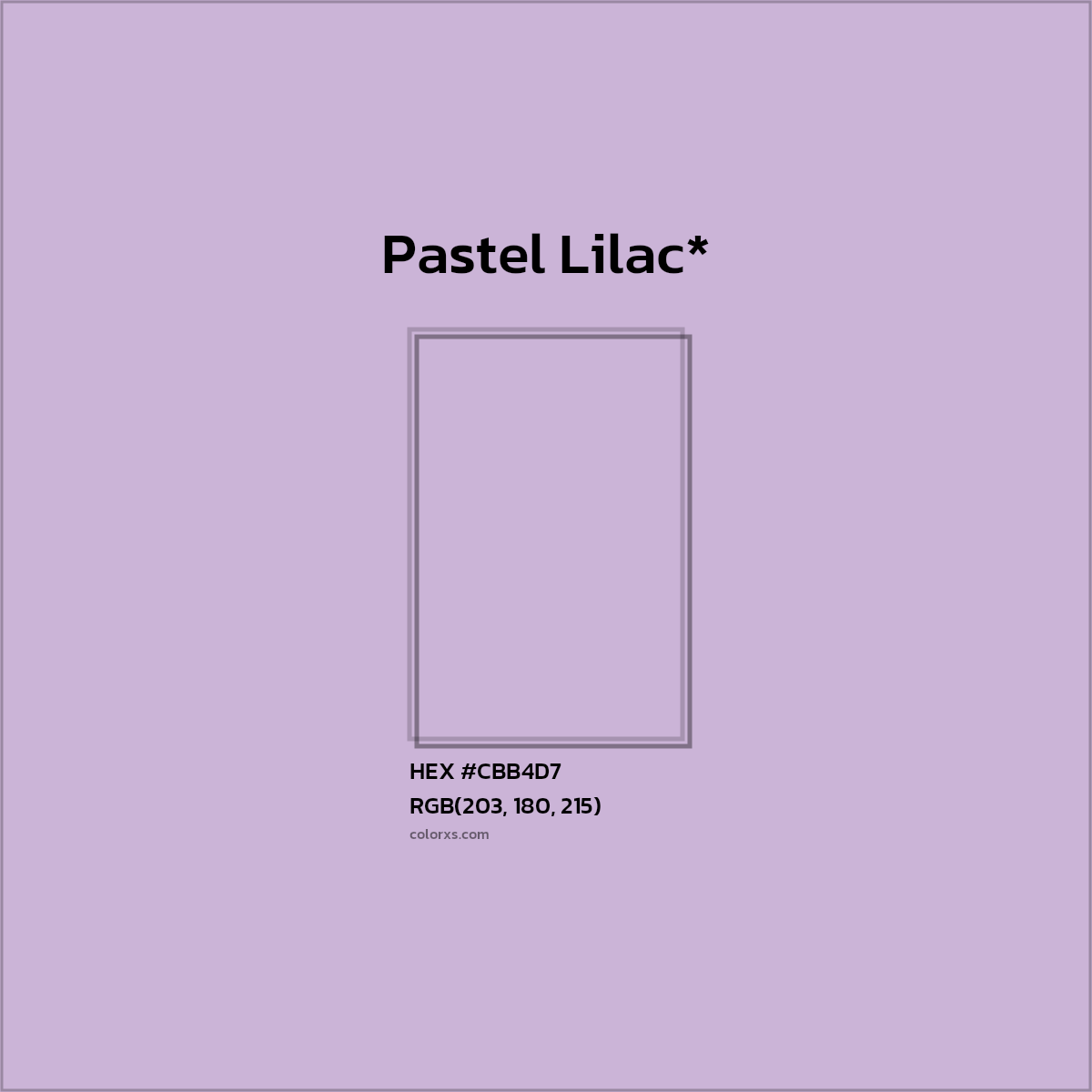 HEX #CBB4D7 Color Name, Color Code, Palettes, Similar Paints, Images