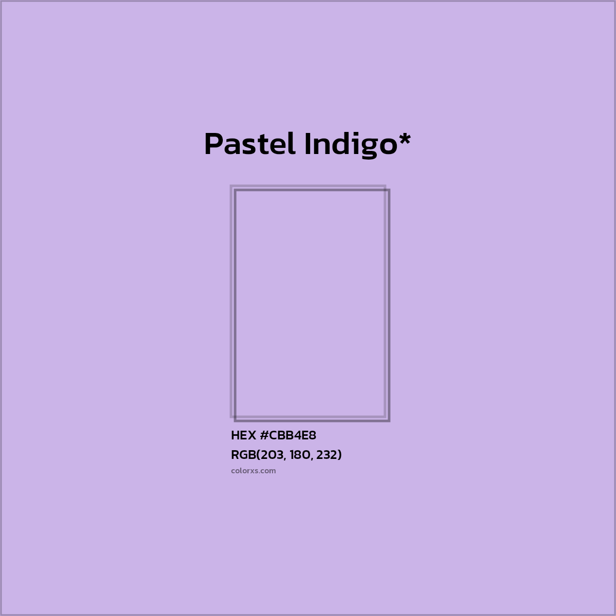 HEX #CBB4E8 Color Name, Color Code, Palettes, Similar Paints, Images
