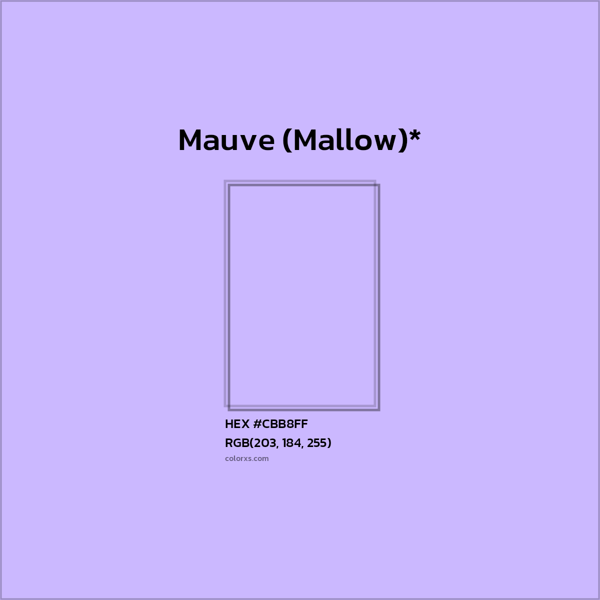 HEX #CBB8FF Color Name, Color Code, Palettes, Similar Paints, Images