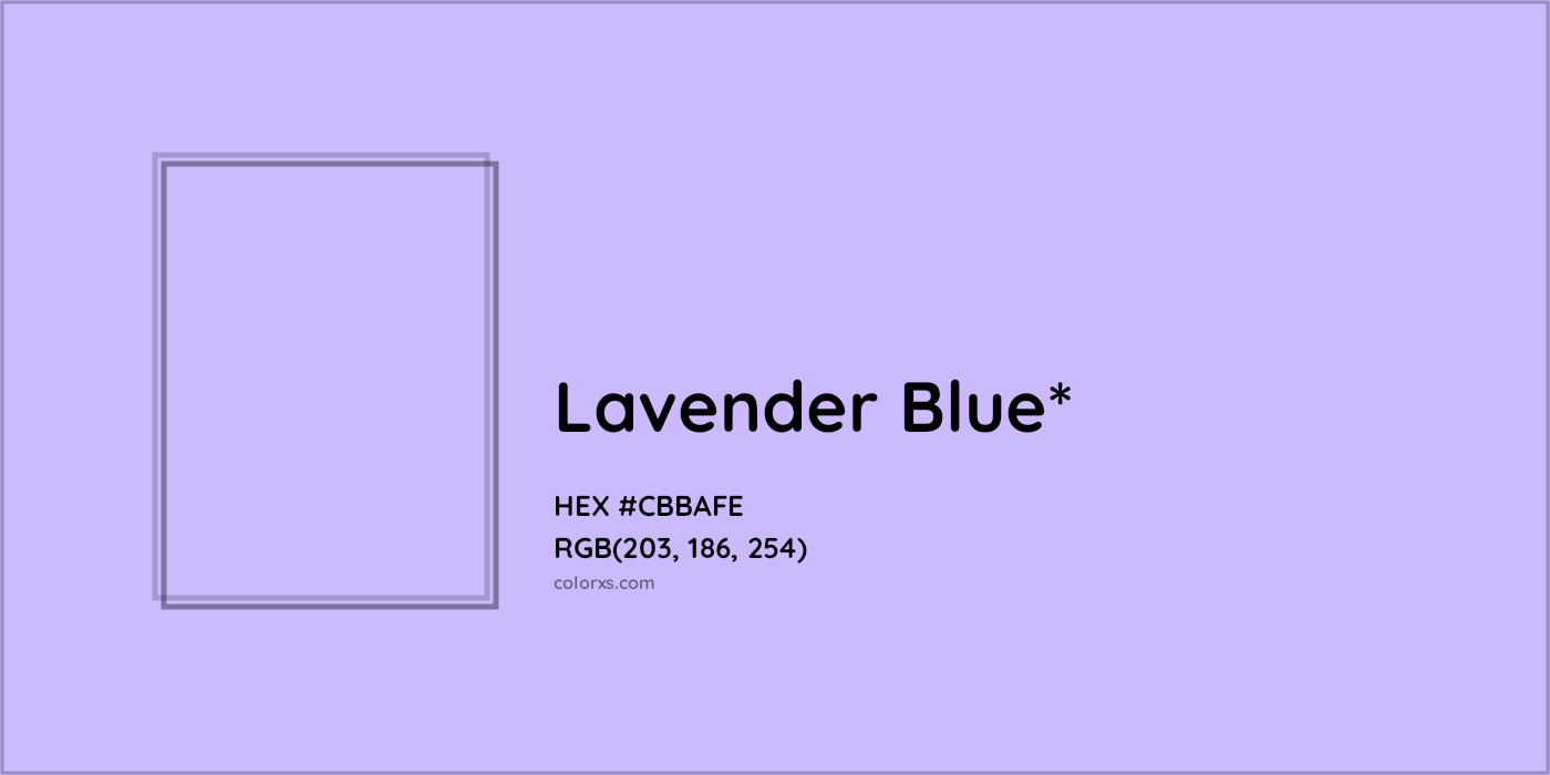 HEX #CBBAFE Color Name, Color Code, Palettes, Similar Paints, Images