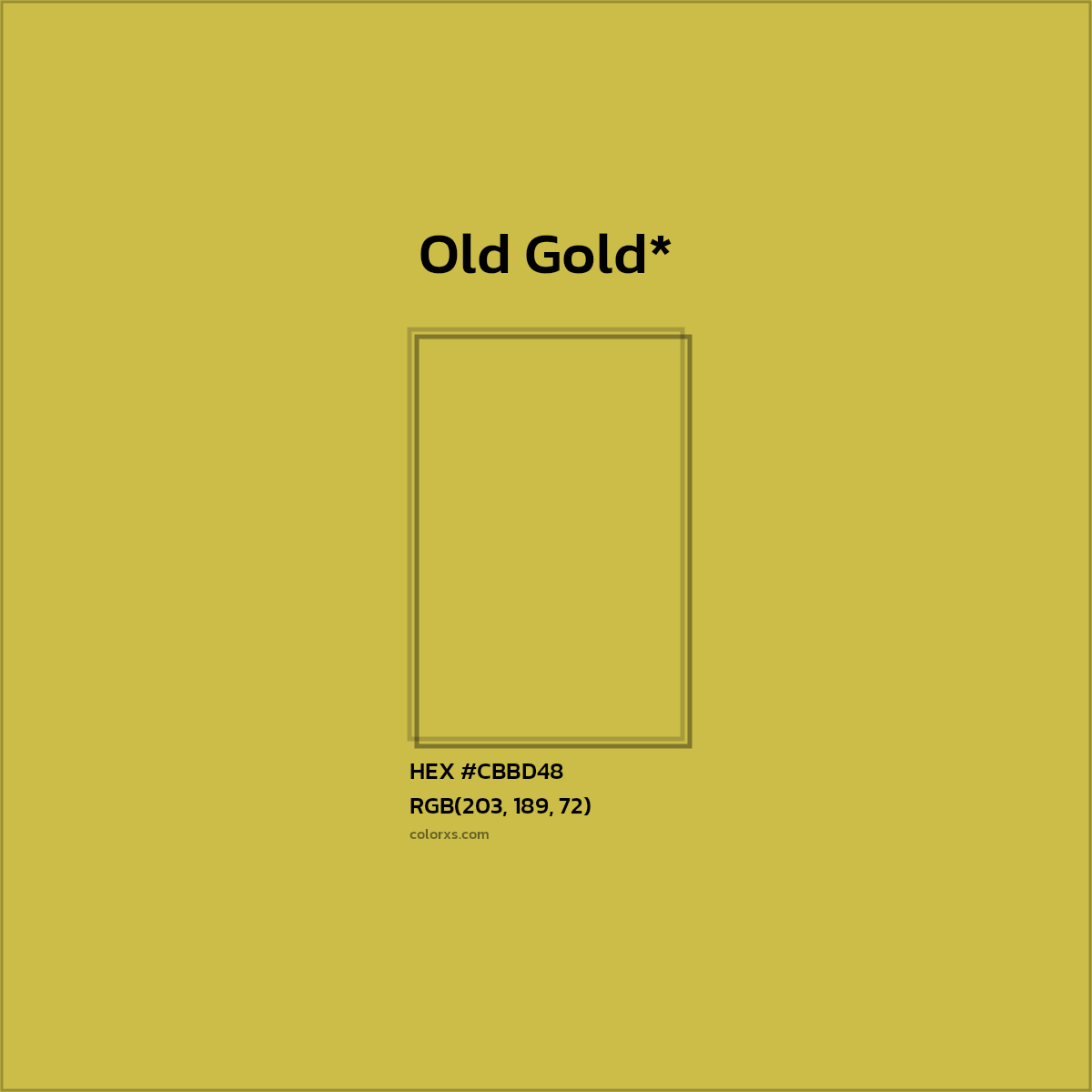 HEX #CBBD48 Color Name, Color Code, Palettes, Similar Paints, Images