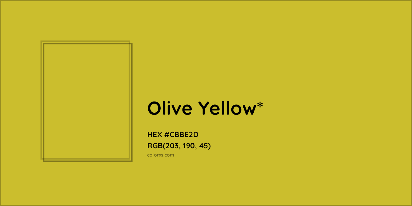 HEX #CBBE2D Color Name, Color Code, Palettes, Similar Paints, Images