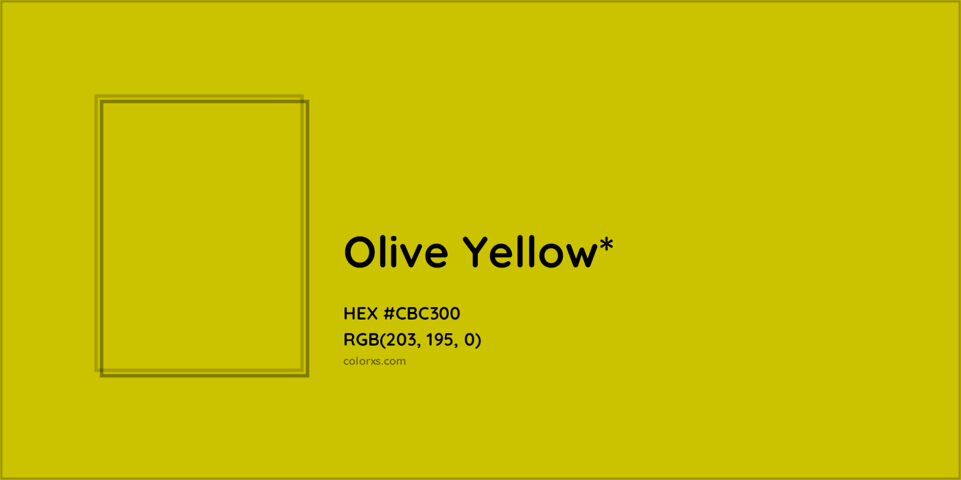 HEX #CBC300 Color Name, Color Code, Palettes, Similar Paints, Images