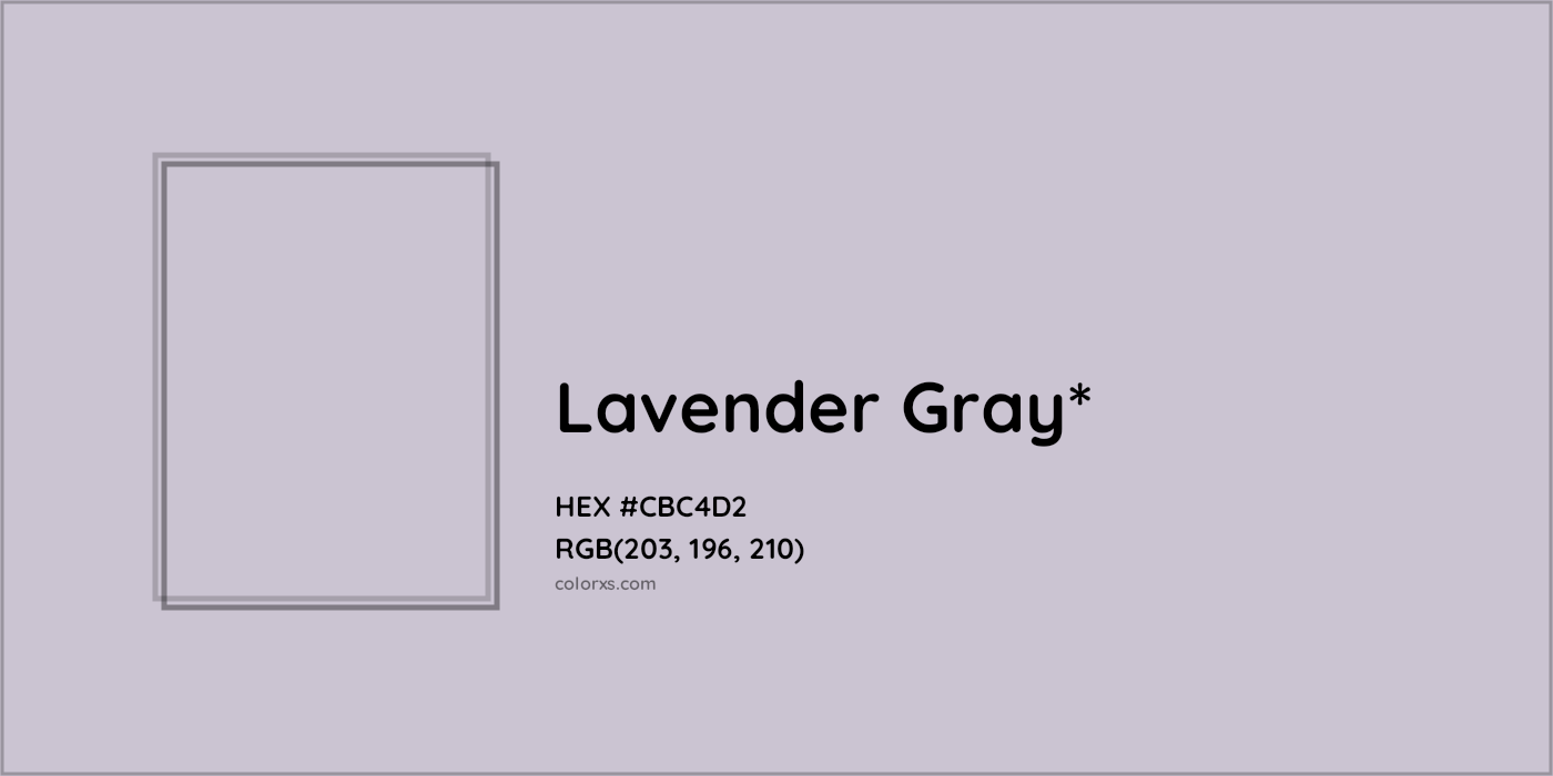 HEX #CBC4D2 Color Name, Color Code, Palettes, Similar Paints, Images