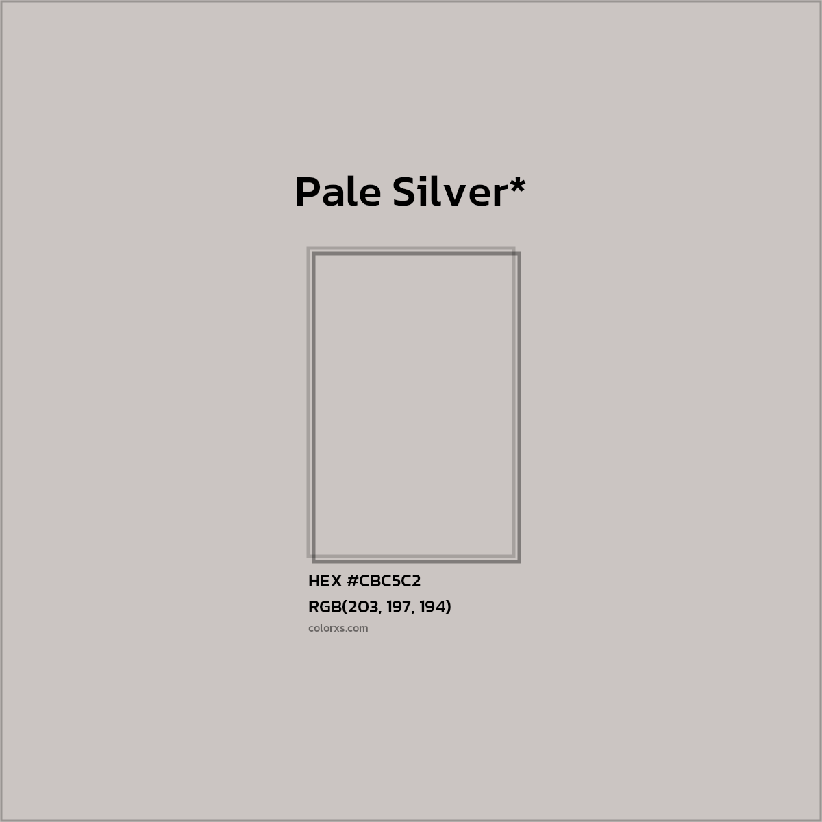 HEX #CBC5C2 Color Name, Color Code, Palettes, Similar Paints, Images