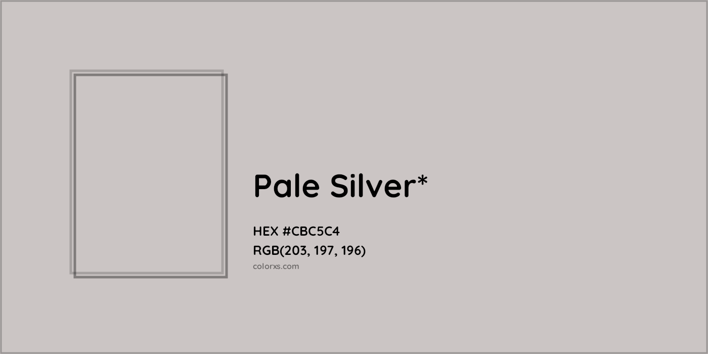 HEX #CBC5C4 Color Name, Color Code, Palettes, Similar Paints, Images