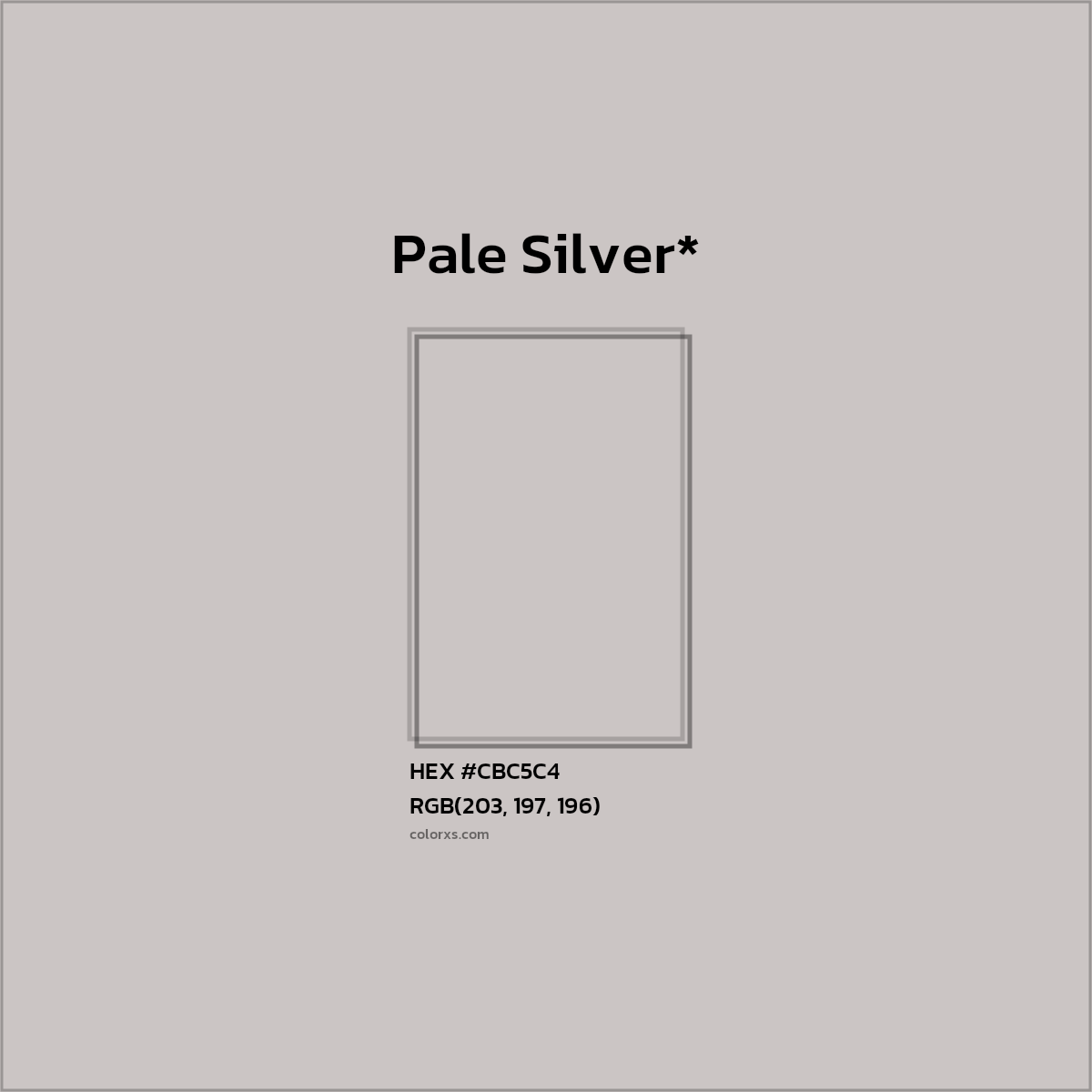HEX #CBC5C4 Color Name, Color Code, Palettes, Similar Paints, Images