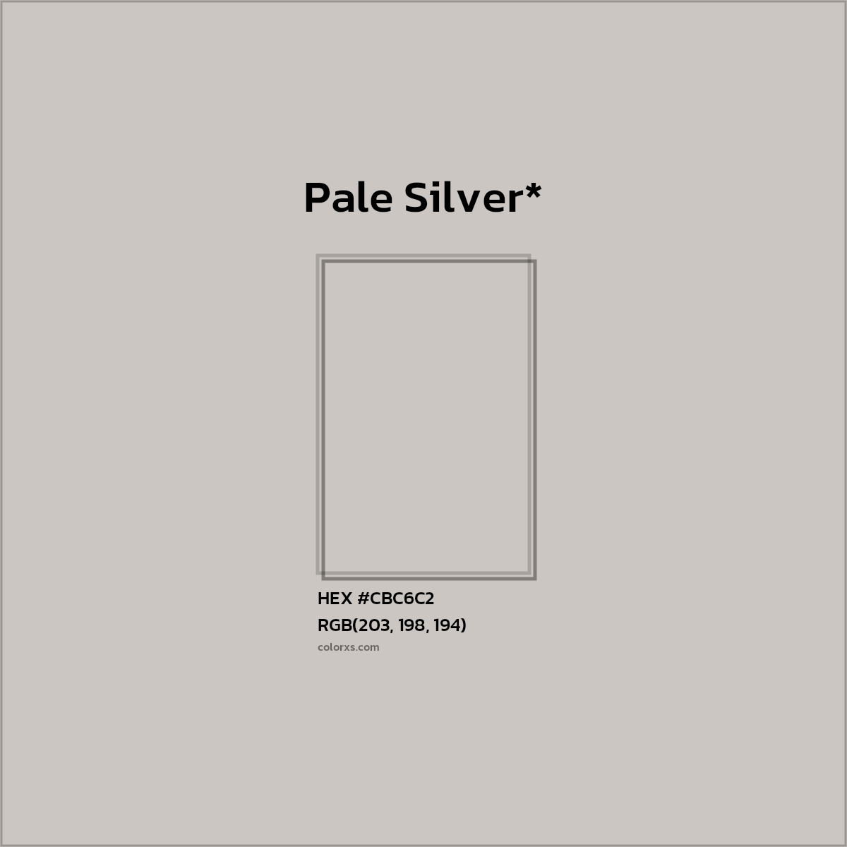 HEX #CBC6C2 Color Name, Color Code, Palettes, Similar Paints, Images