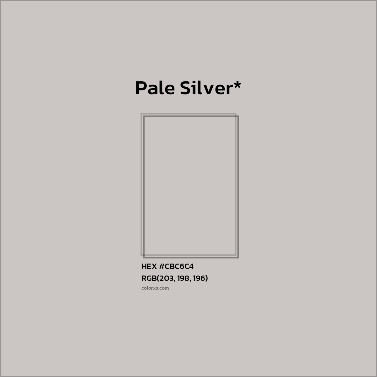 HEX #CBC6C4 Color Name, Color Code, Palettes, Similar Paints, Images