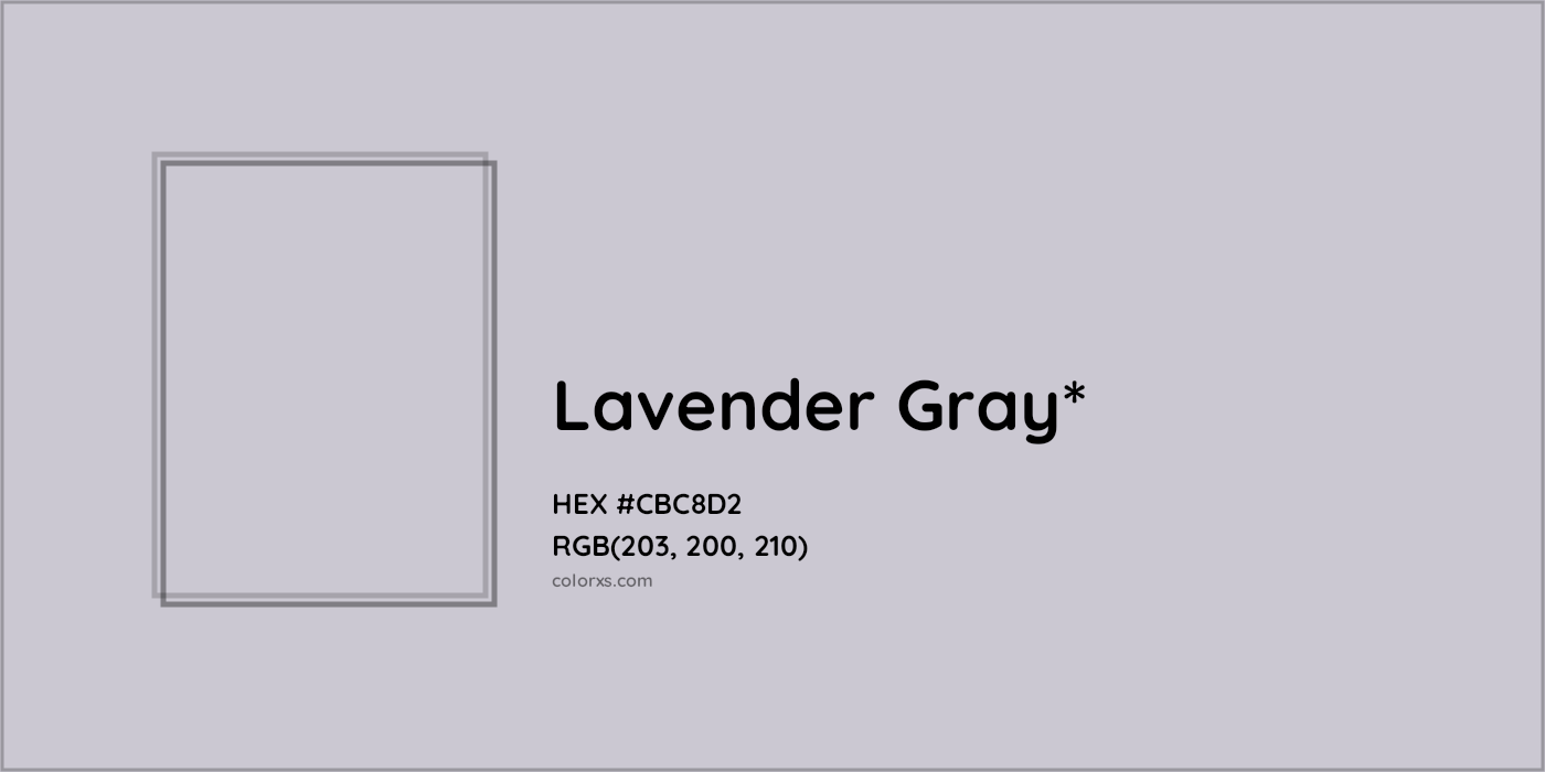 HEX #CBC8D2 Color Name, Color Code, Palettes, Similar Paints, Images