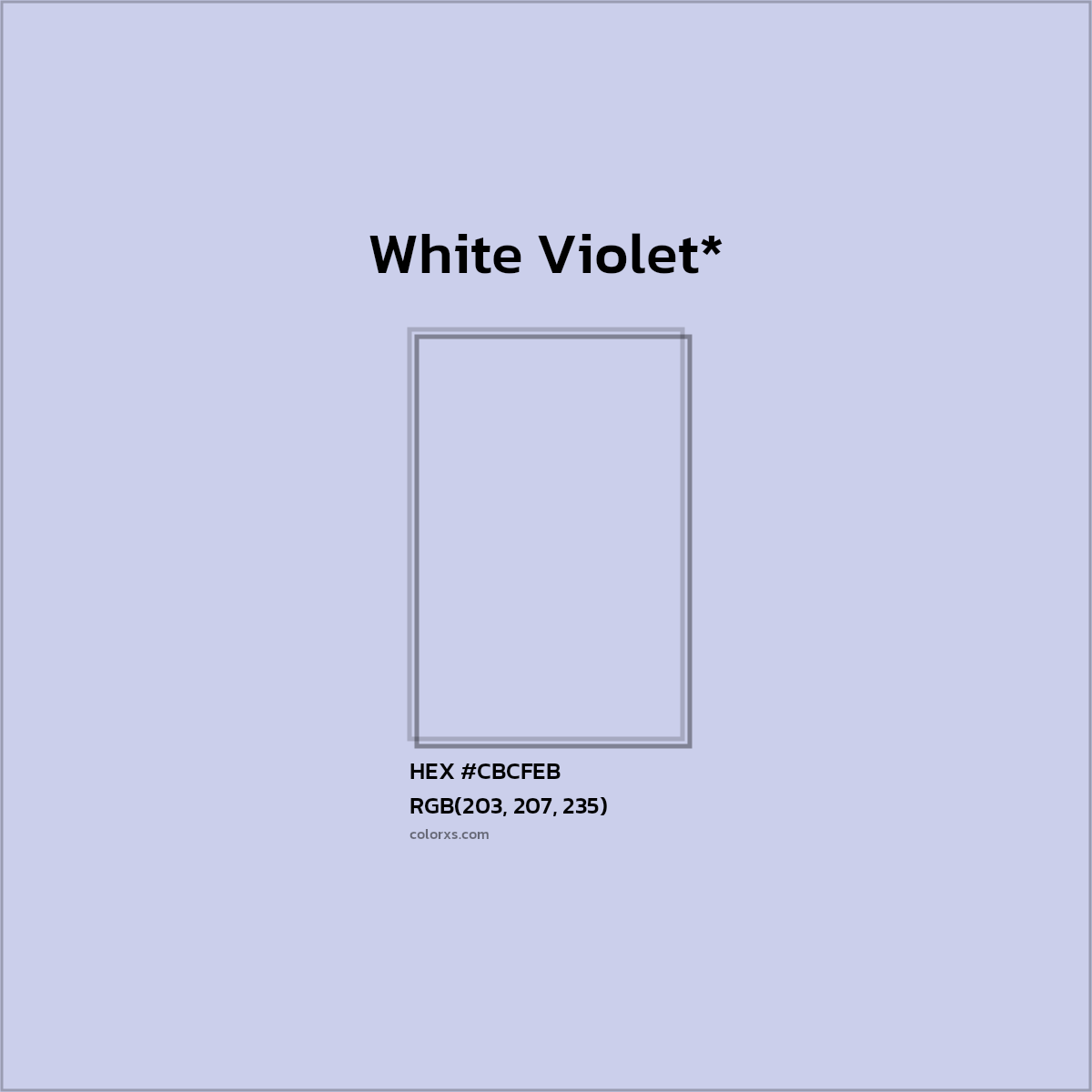 HEX #CBCFEB Color Name, Color Code, Palettes, Similar Paints, Images