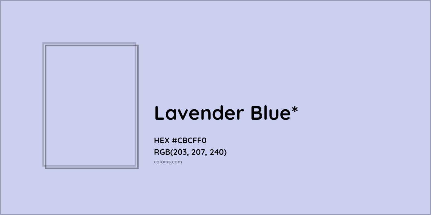 HEX #CBCFF0 Color Name, Color Code, Palettes, Similar Paints, Images