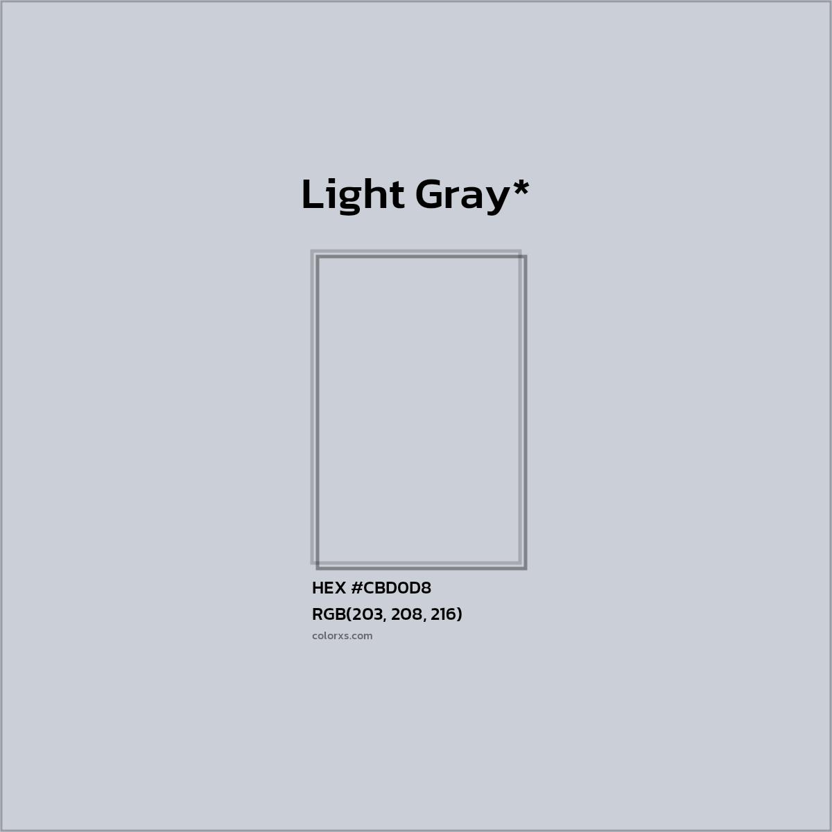 HEX #CBD0D8 Color Name, Color Code, Palettes, Similar Paints, Images