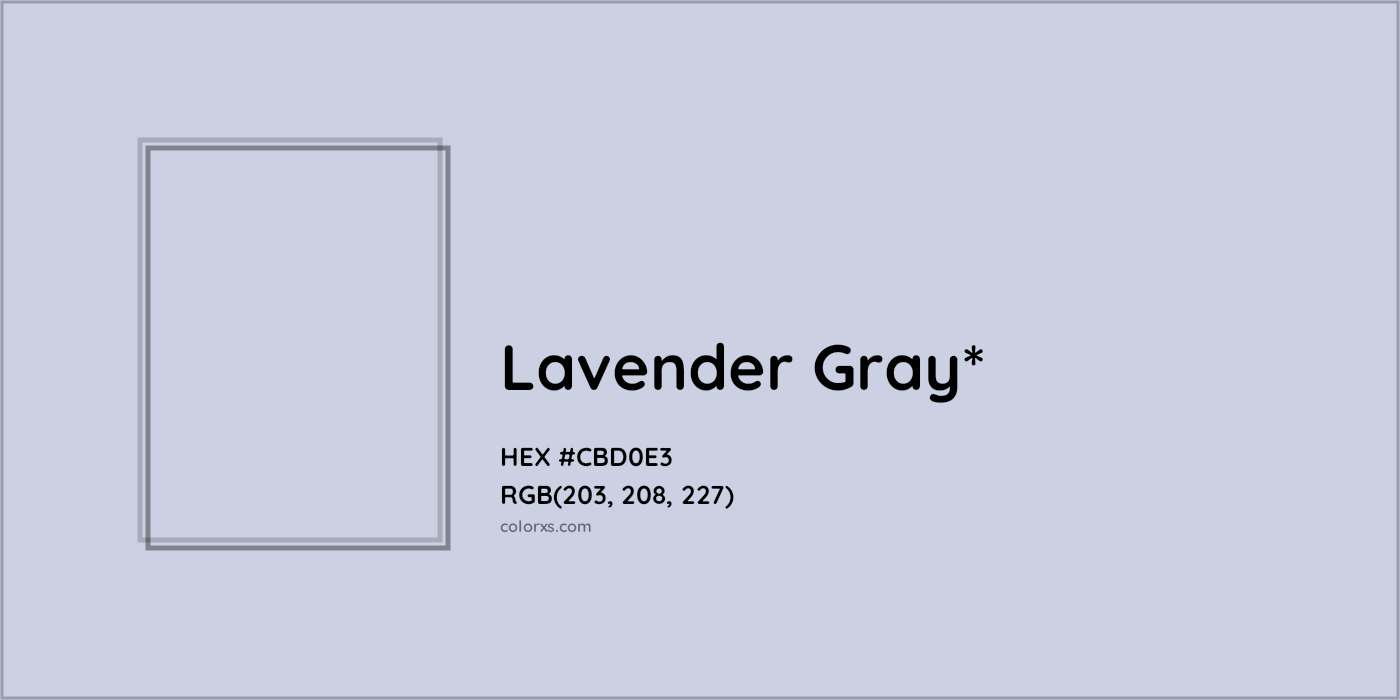 HEX #CBD0E3 Color Name, Color Code, Palettes, Similar Paints, Images