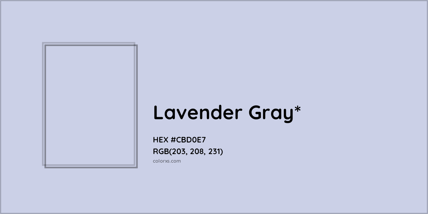 HEX #CBD0E7 Color Name, Color Code, Palettes, Similar Paints, Images