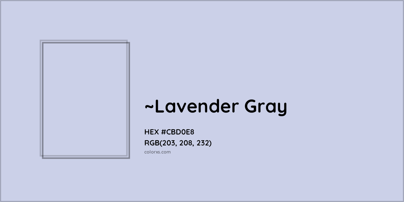 HEX #CBD0E8 Color Name, Color Code, Palettes, Similar Paints, Images
