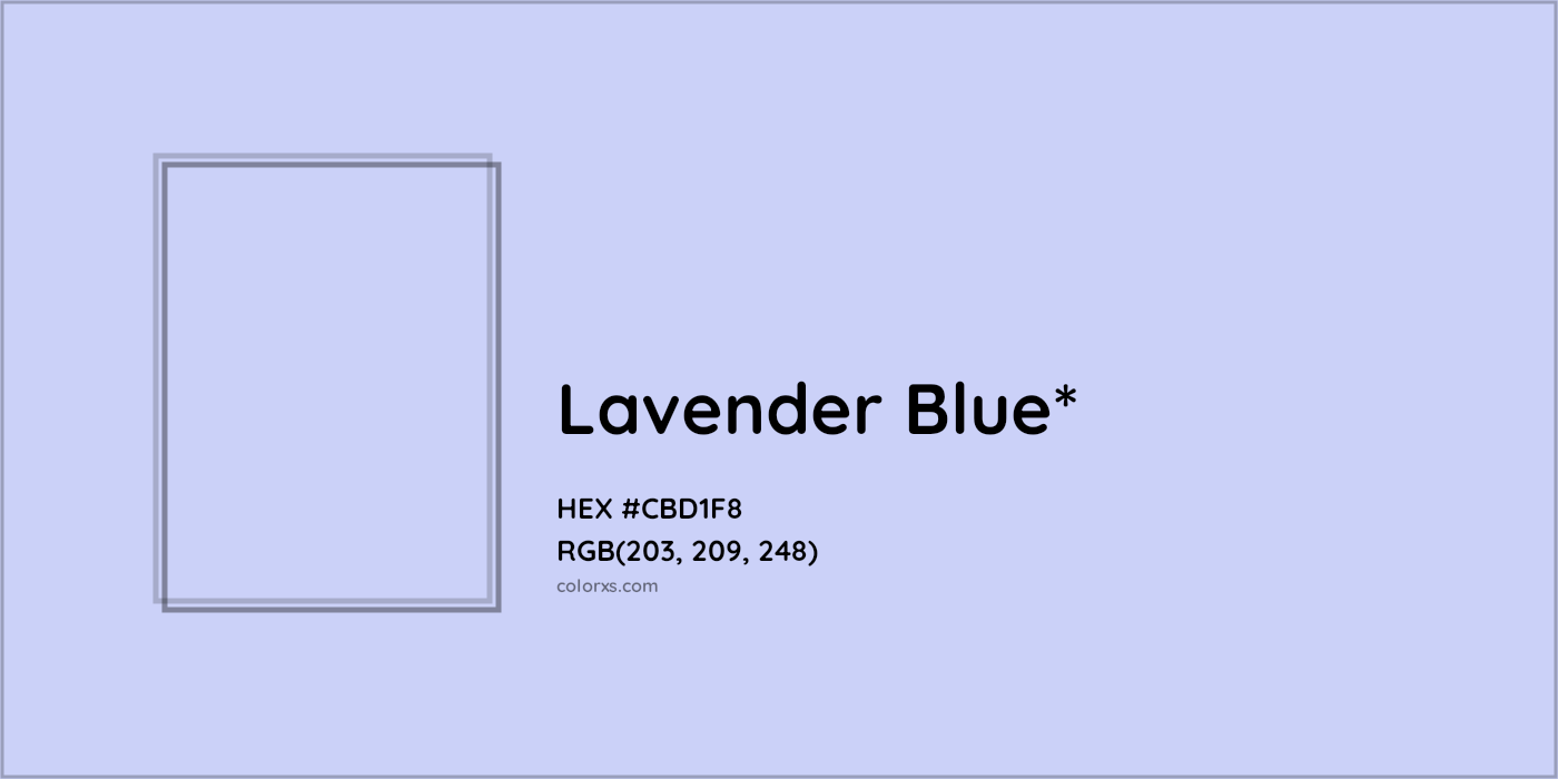 HEX #CBD1F8 Color Name, Color Code, Palettes, Similar Paints, Images