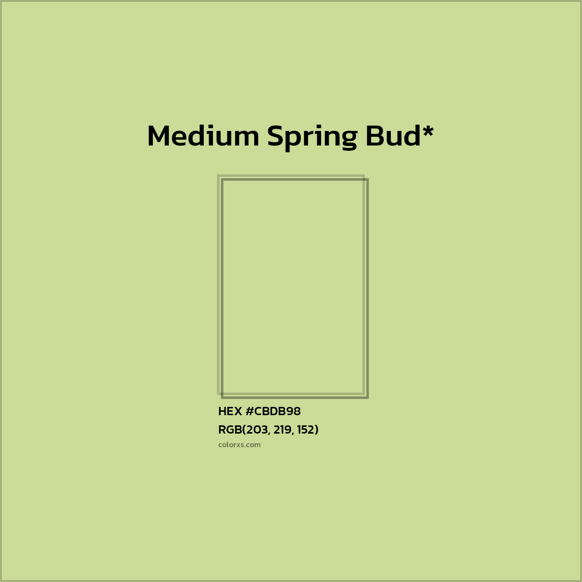 HEX #CBDB98 Color Name, Color Code, Palettes, Similar Paints, Images