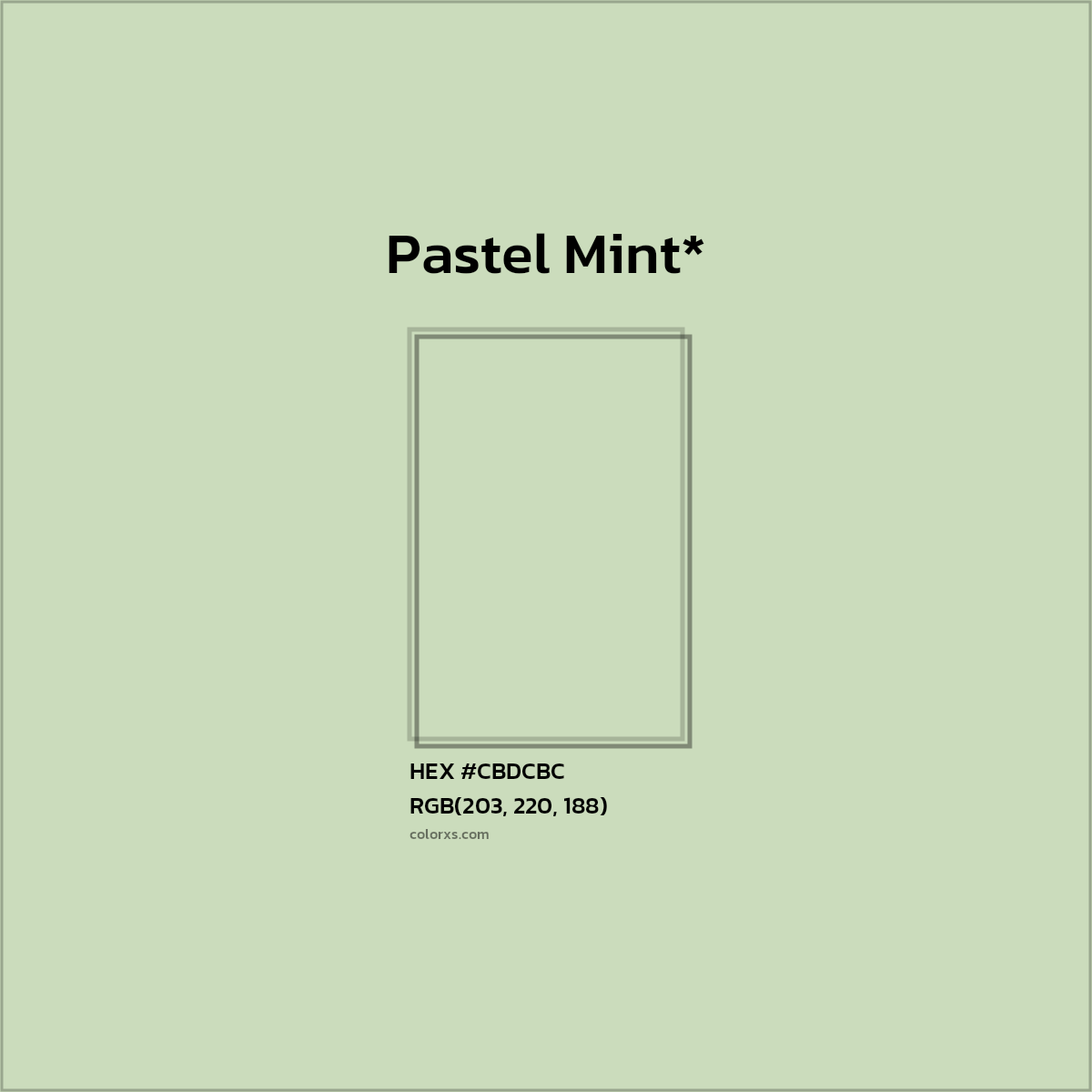 HEX #CBDCBC Color Name, Color Code, Palettes, Similar Paints, Images