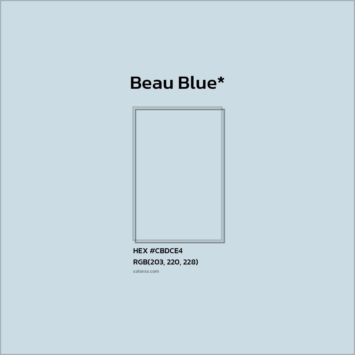 HEX #CBDCE4 Color Name, Color Code, Palettes, Similar Paints, Images