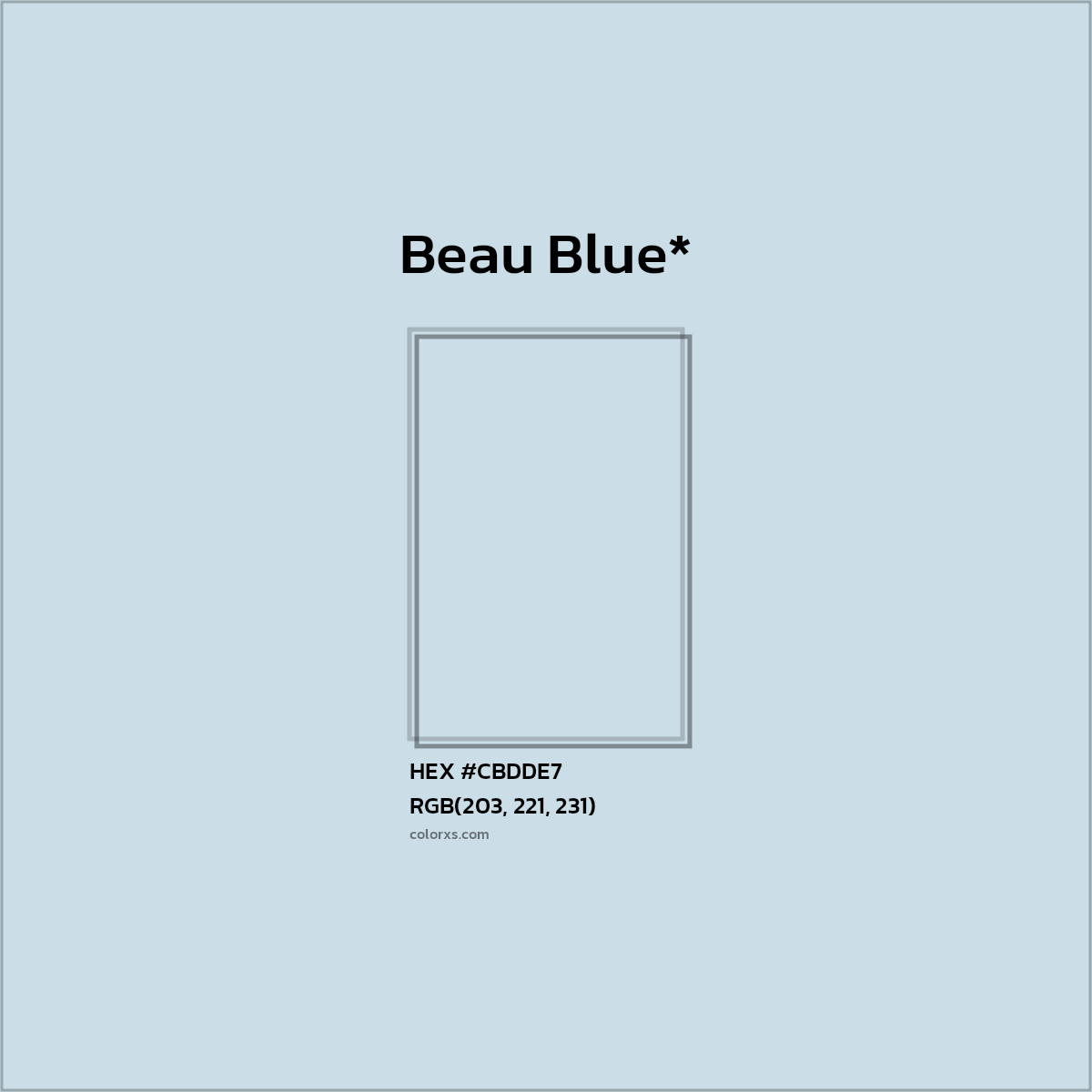 HEX #CBDDE7 Color Name, Color Code, Palettes, Similar Paints, Images
