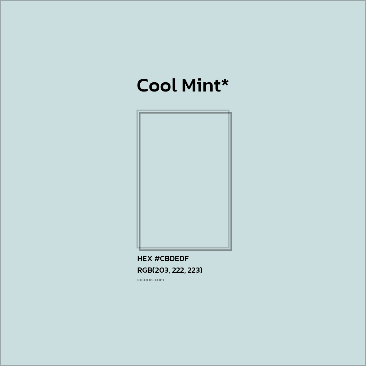 HEX #CBDEDF Color Name, Color Code, Palettes, Similar Paints, Images