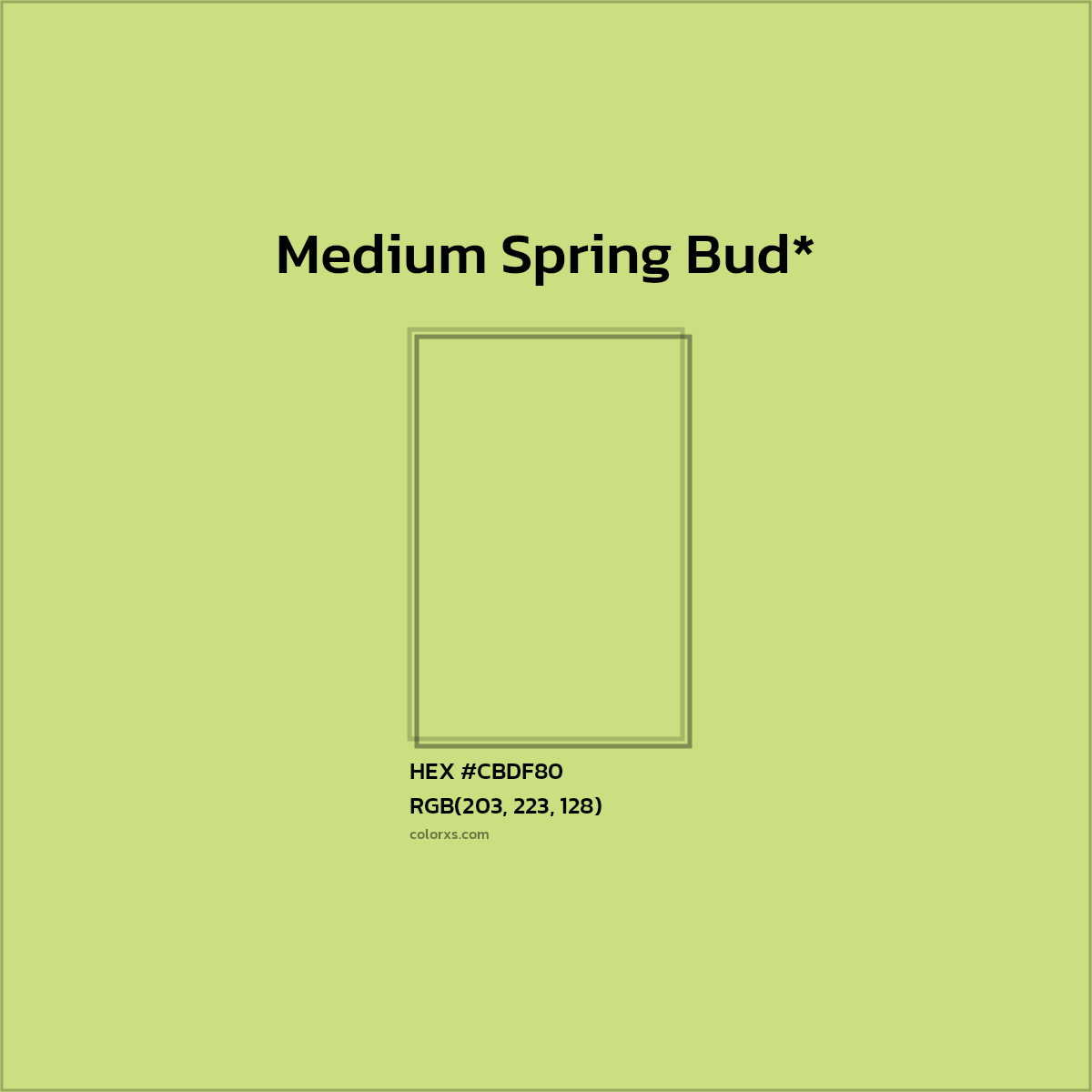 HEX #CBDF80 Color Name, Color Code, Palettes, Similar Paints, Images