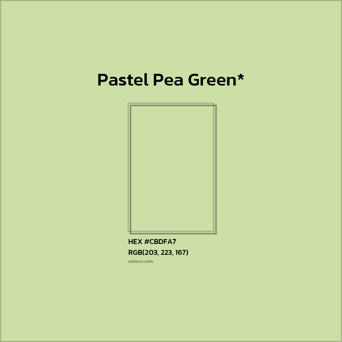HEX #CBDFA7 Color Name, Color Code, Palettes, Similar Paints, Images