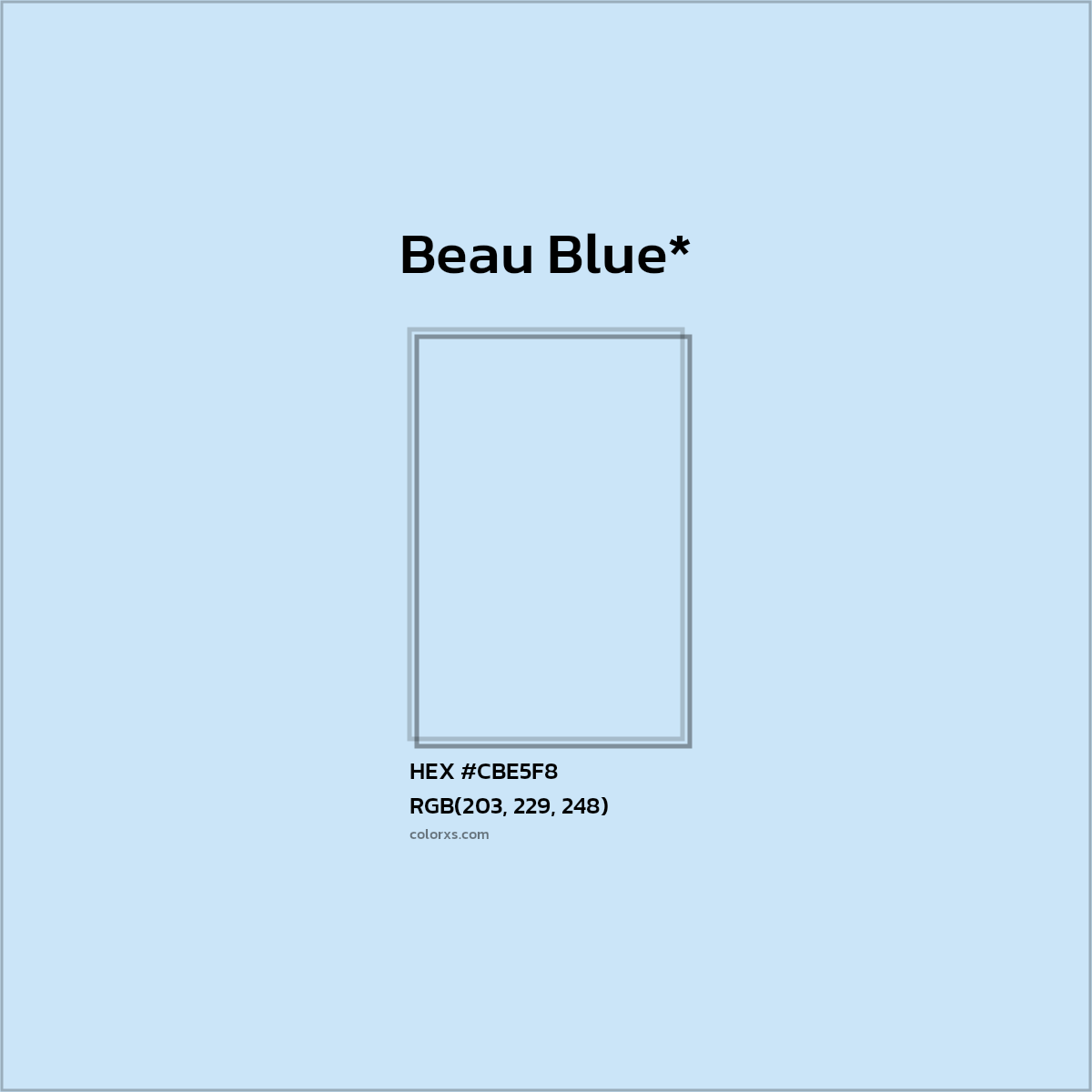 HEX #CBE5F8 Color Name, Color Code, Palettes, Similar Paints, Images
